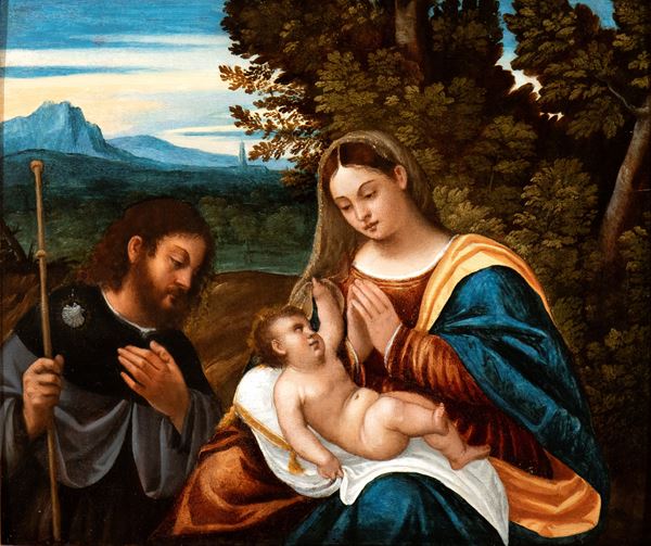 Tiziano Vecellio - Virgin with Child and Saint Rocco