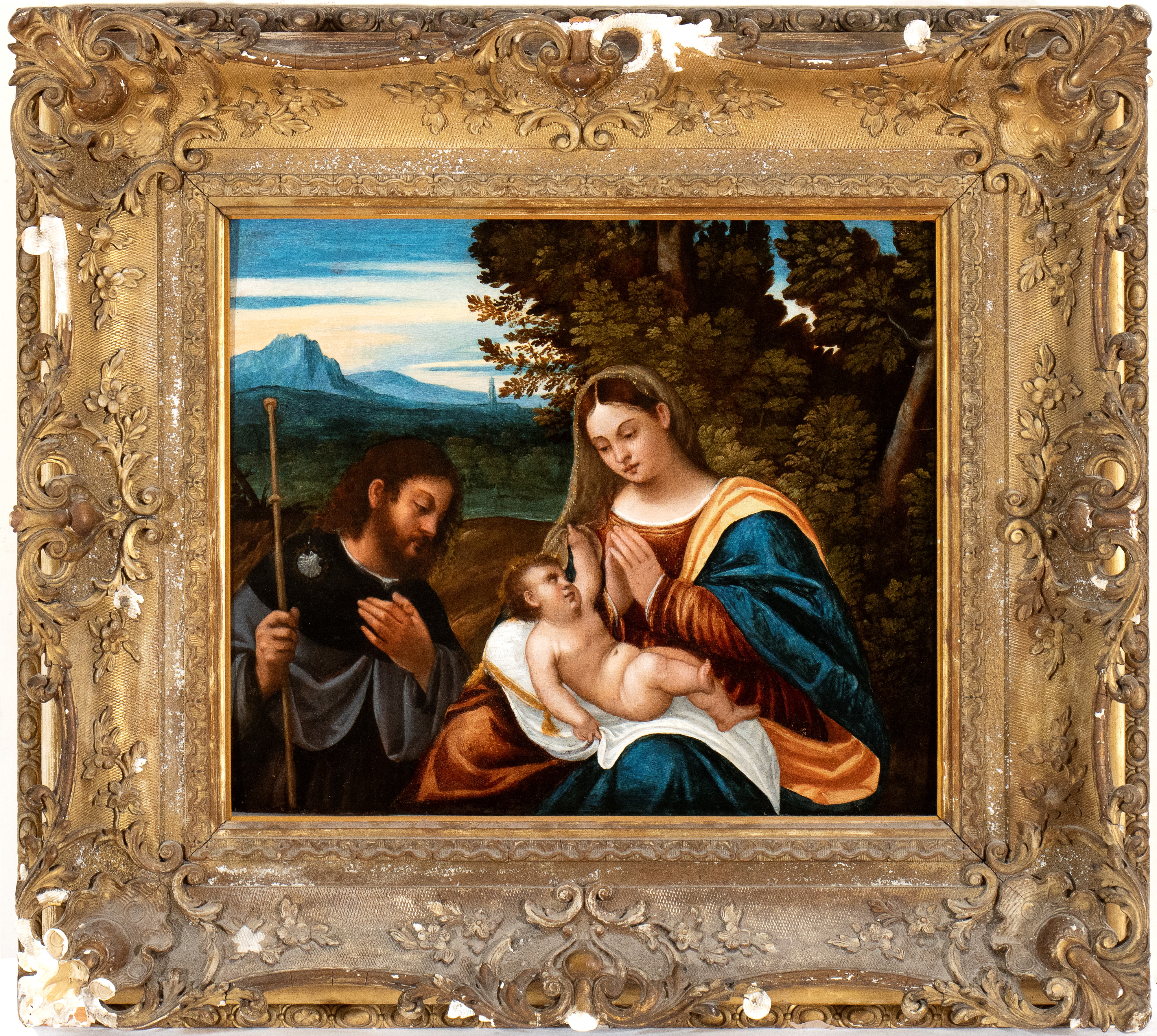 Tiziano Vecellio - Madonna con Bambino e San Rocco