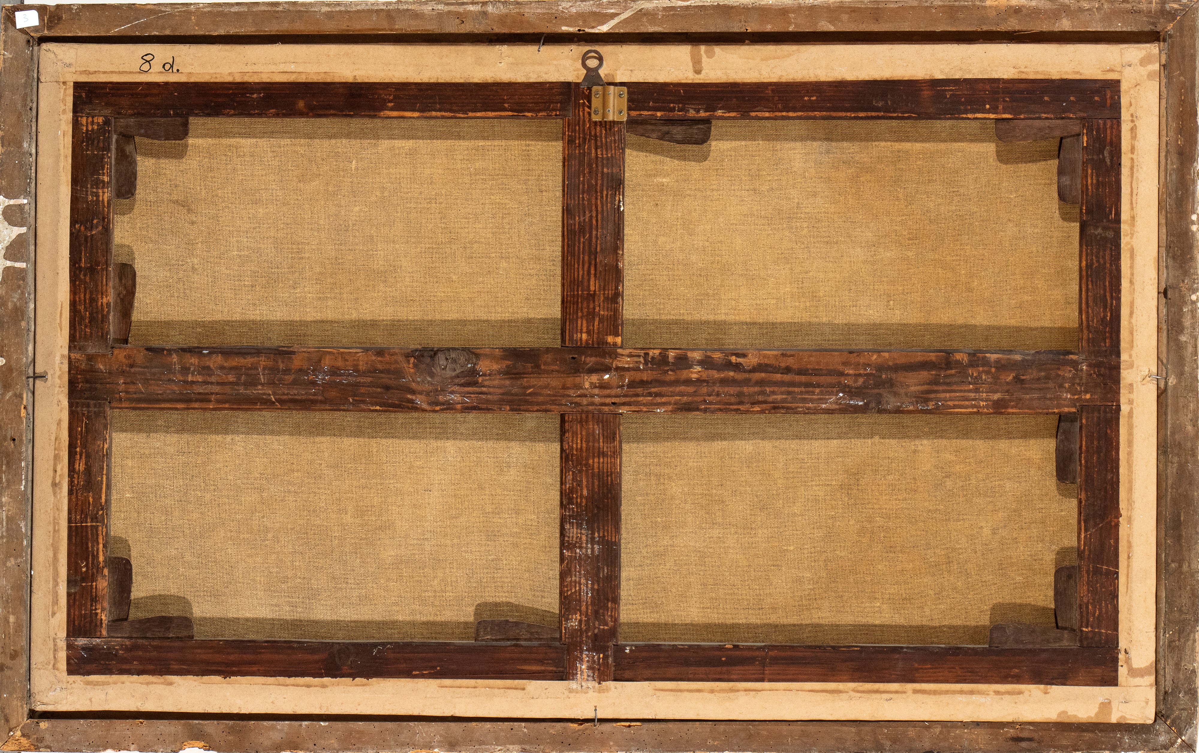 Paesaggio fluviale con barca e due figure