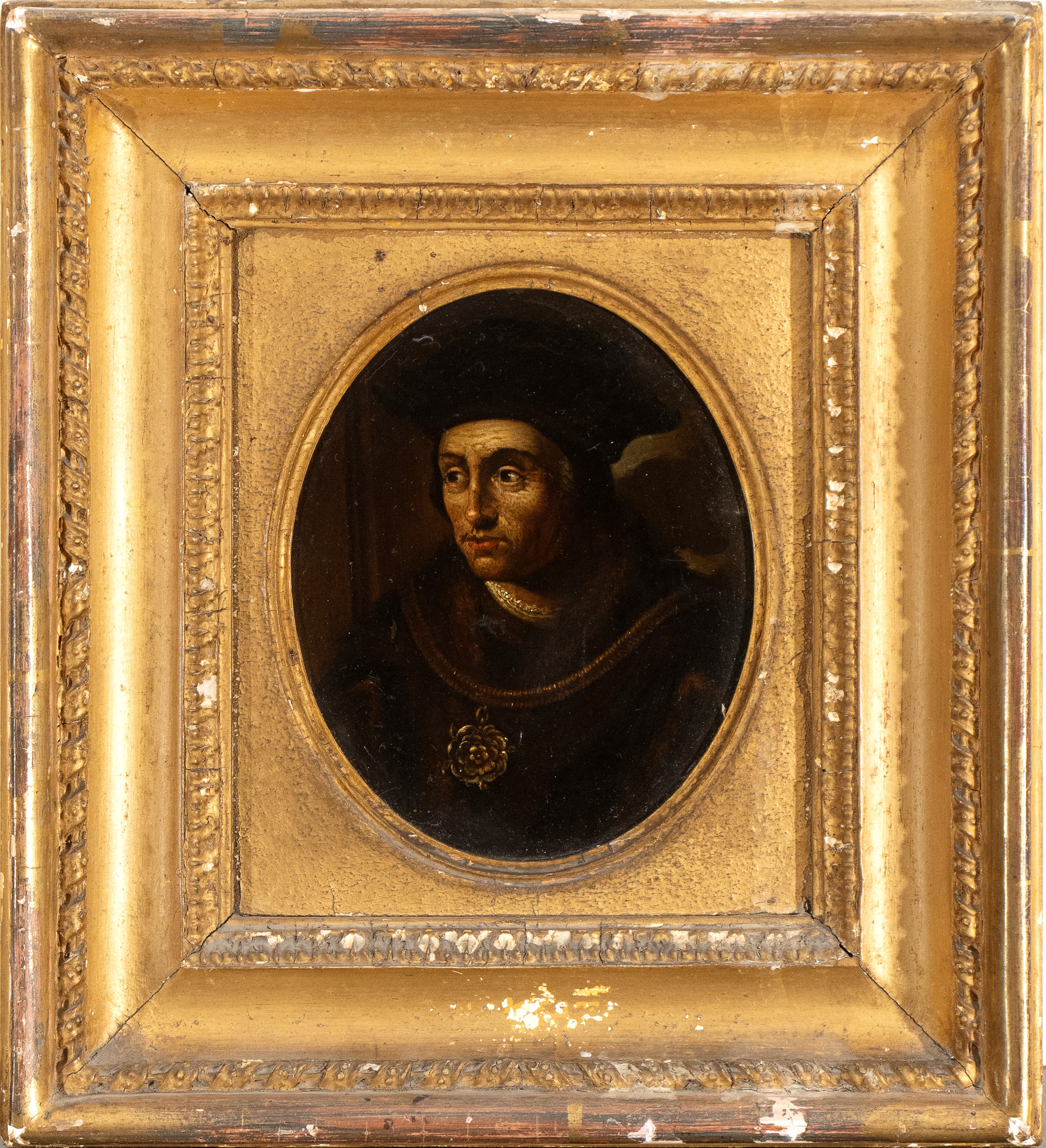 Artista Fiammingo, XVII Secolo - A) Ritratto Virile con Cappello e Piuma; B) Ritratto Virile con ...