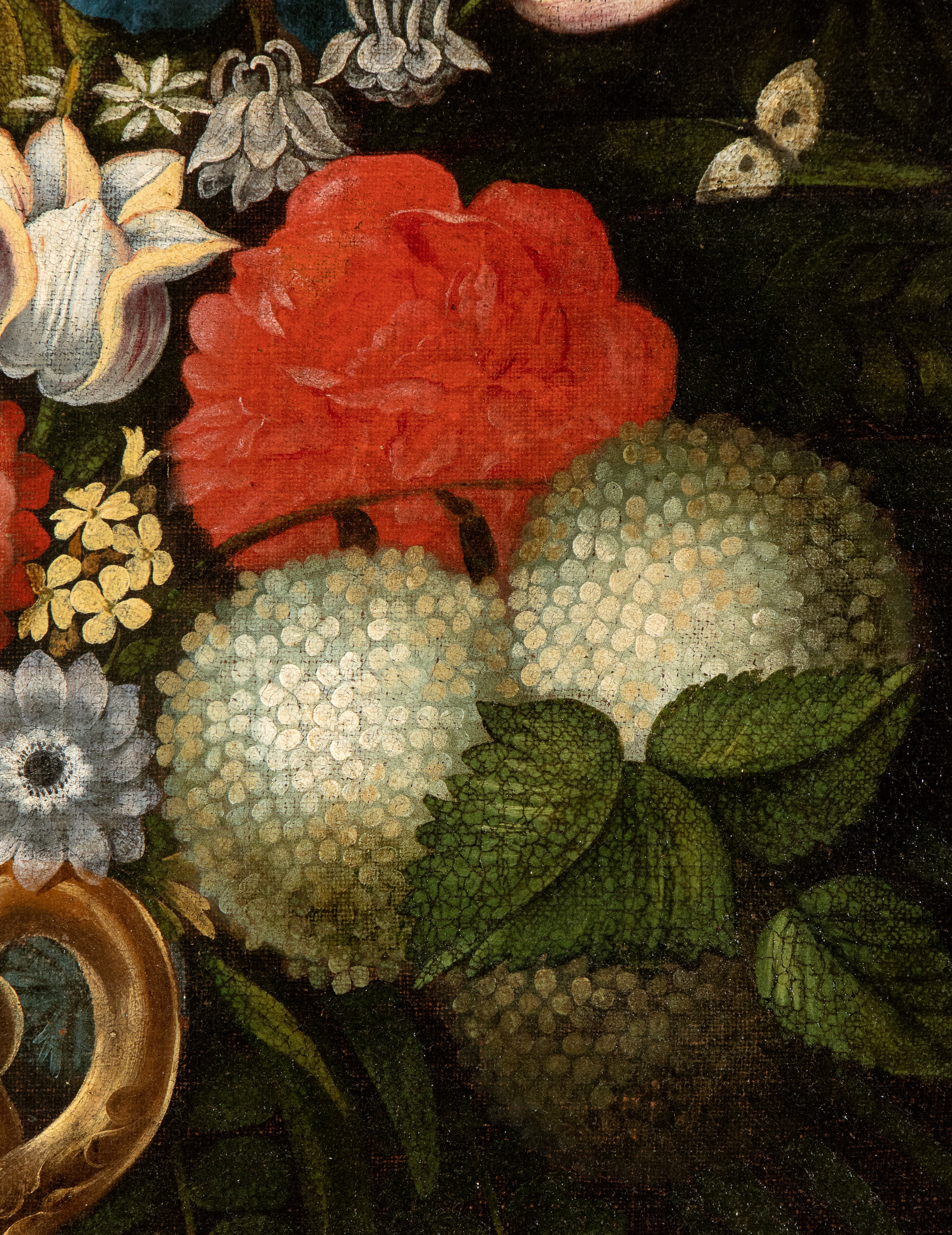 Artista Attivo a Roma, Prima Metà XVII Secolo - Vaso di Fiori Entro Vaso Dorato