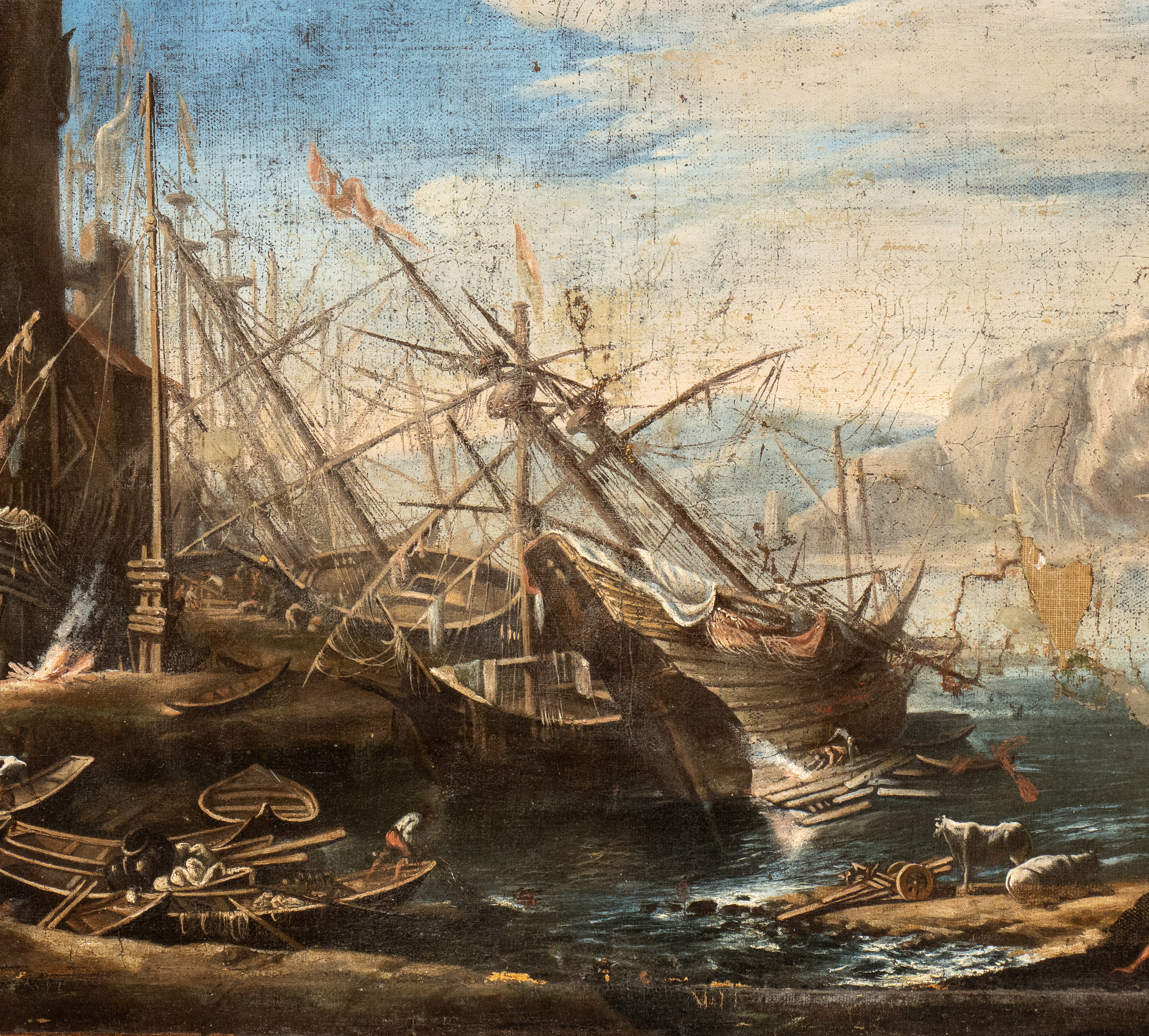 Salvator Rosa - Capriccio Costiero con Ruderi, Imbarcazioni e Figure