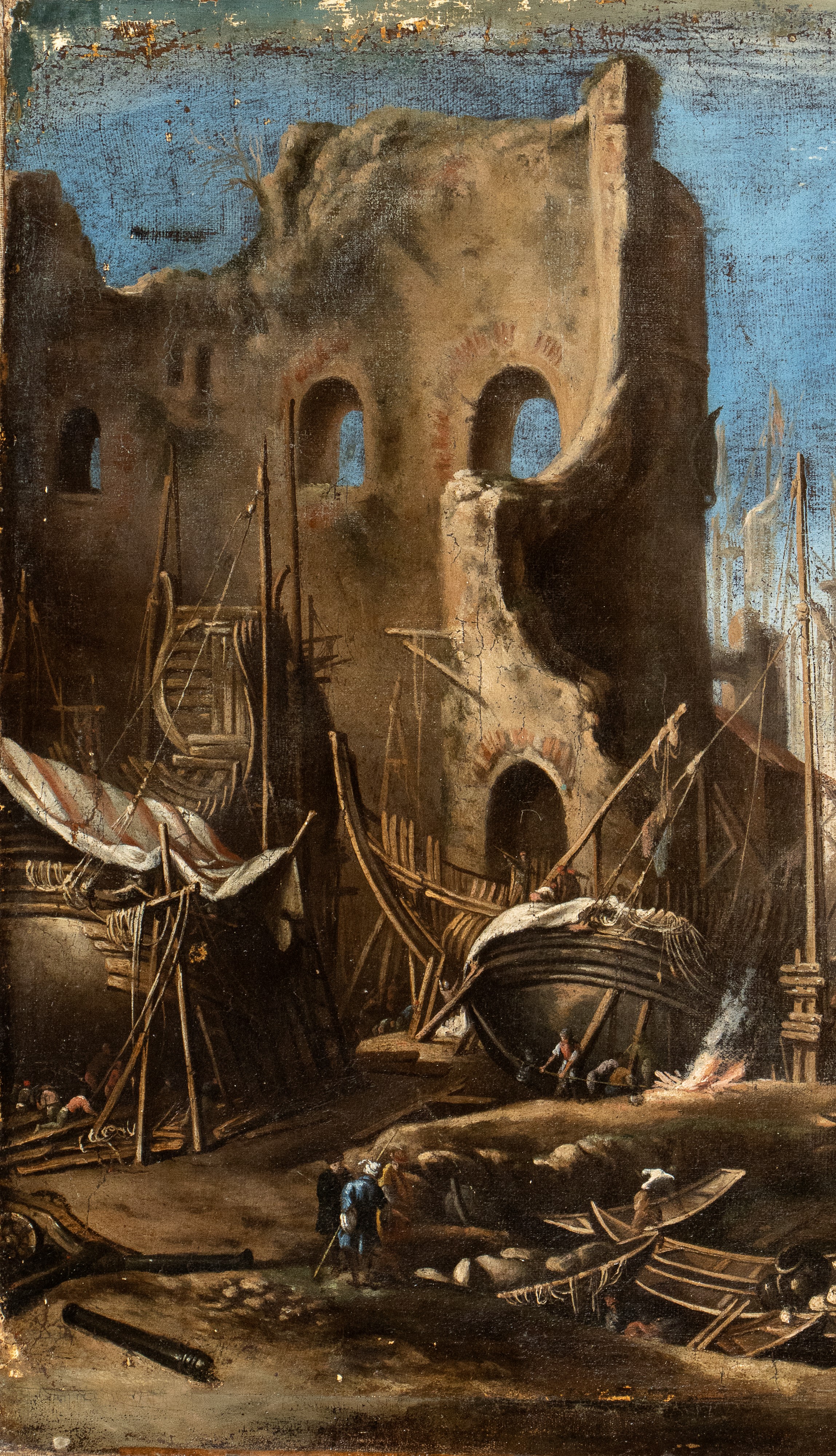 Salvator Rosa - Capriccio Costiero con Ruderi, Imbarcazioni e Figure