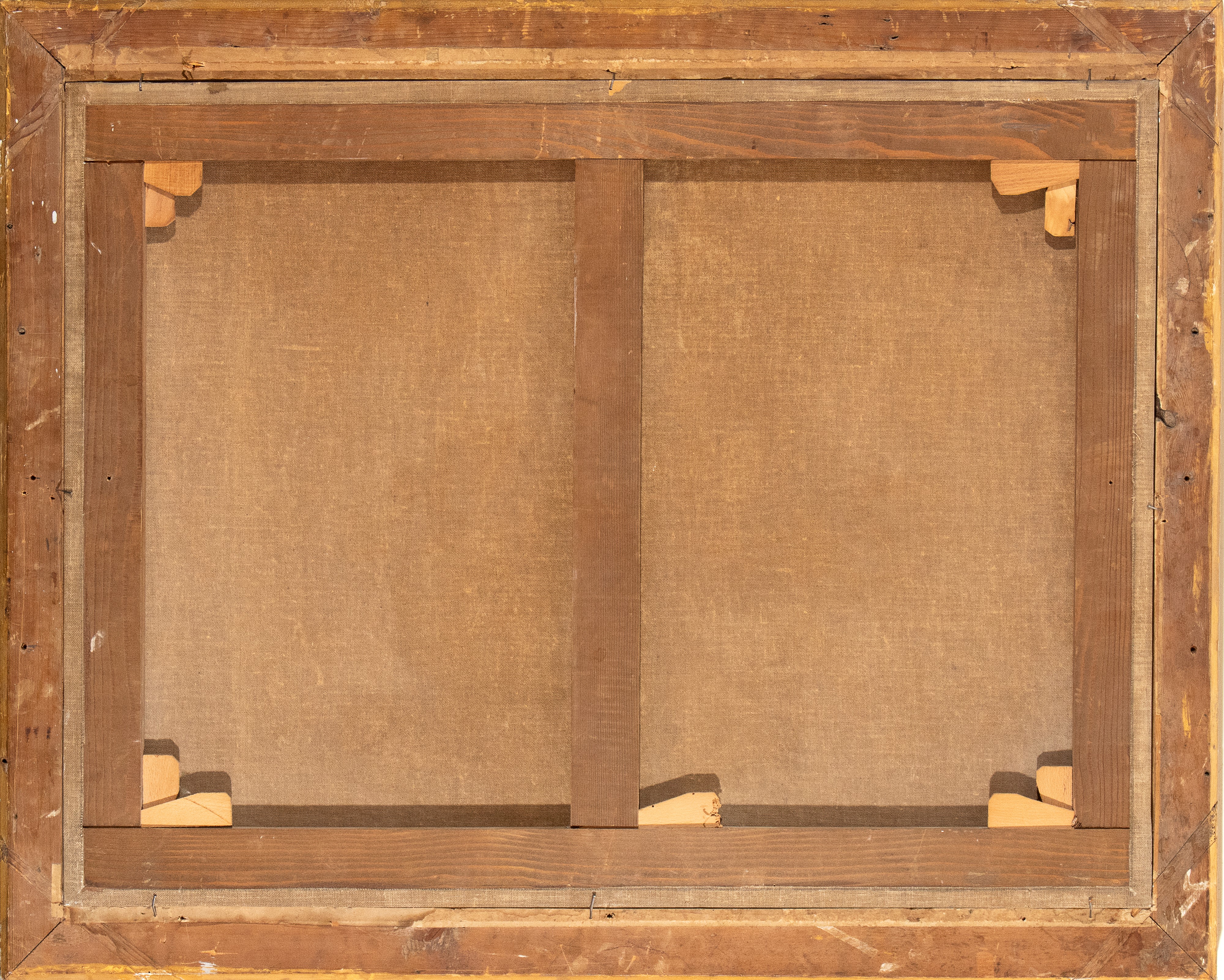 Paesaggio invernale con fiume e viandanti