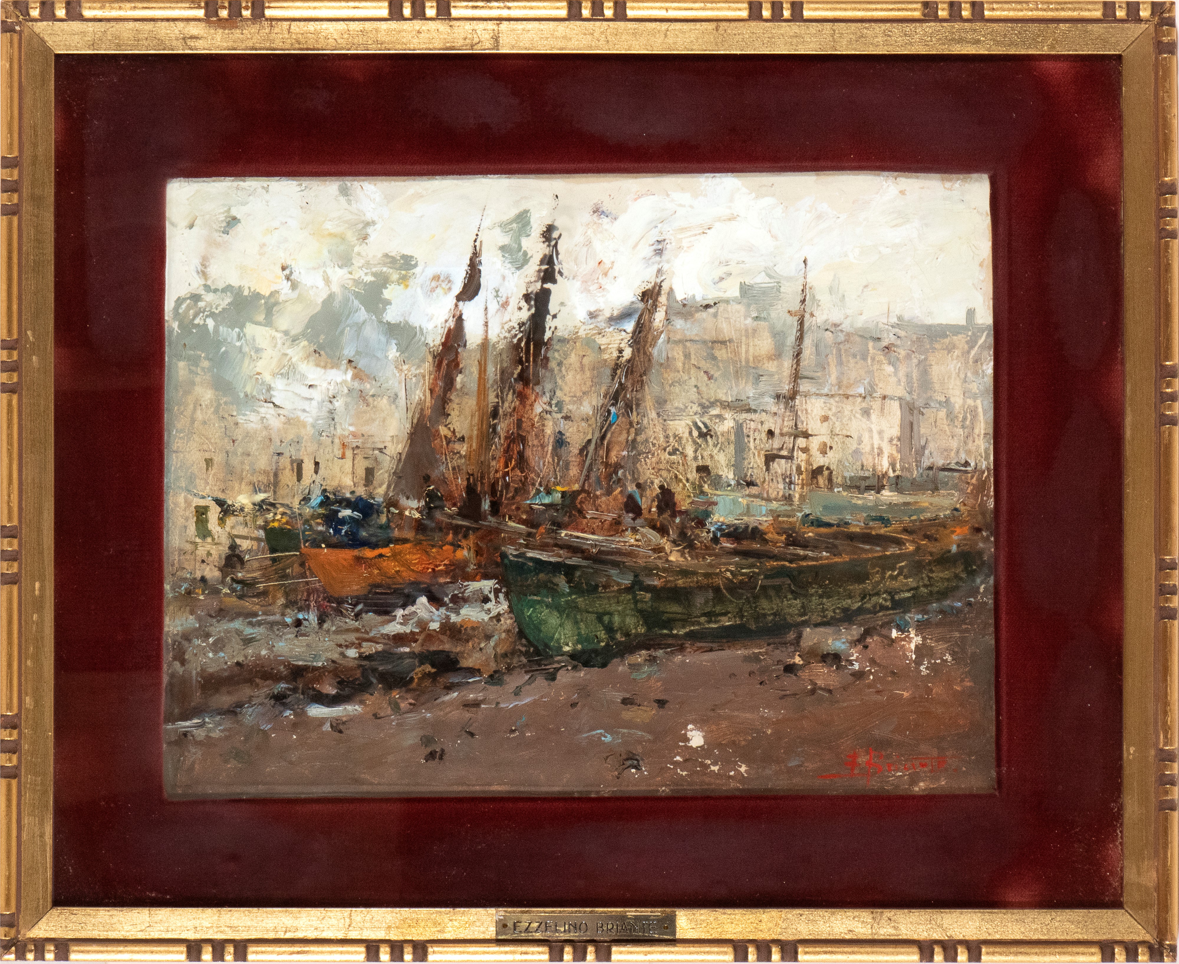 Ezelino Briante - Barche nel Porto