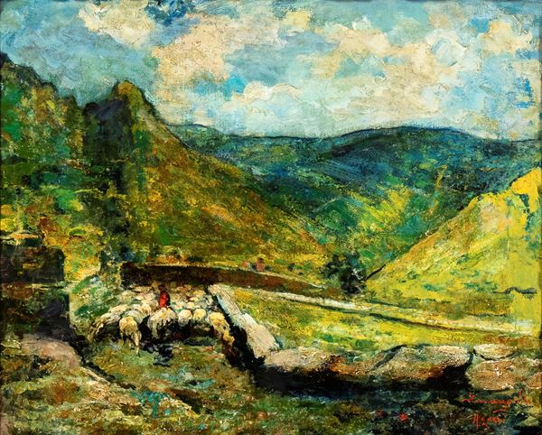 ERMENEGILDO AGAZZI - Mountain landscape