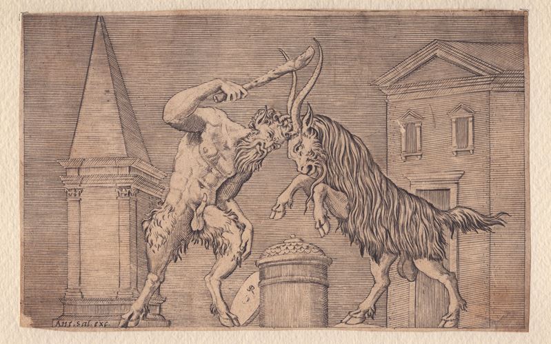 Marco Dente Detto Marco da Ravenna - Satiro e Ariete
