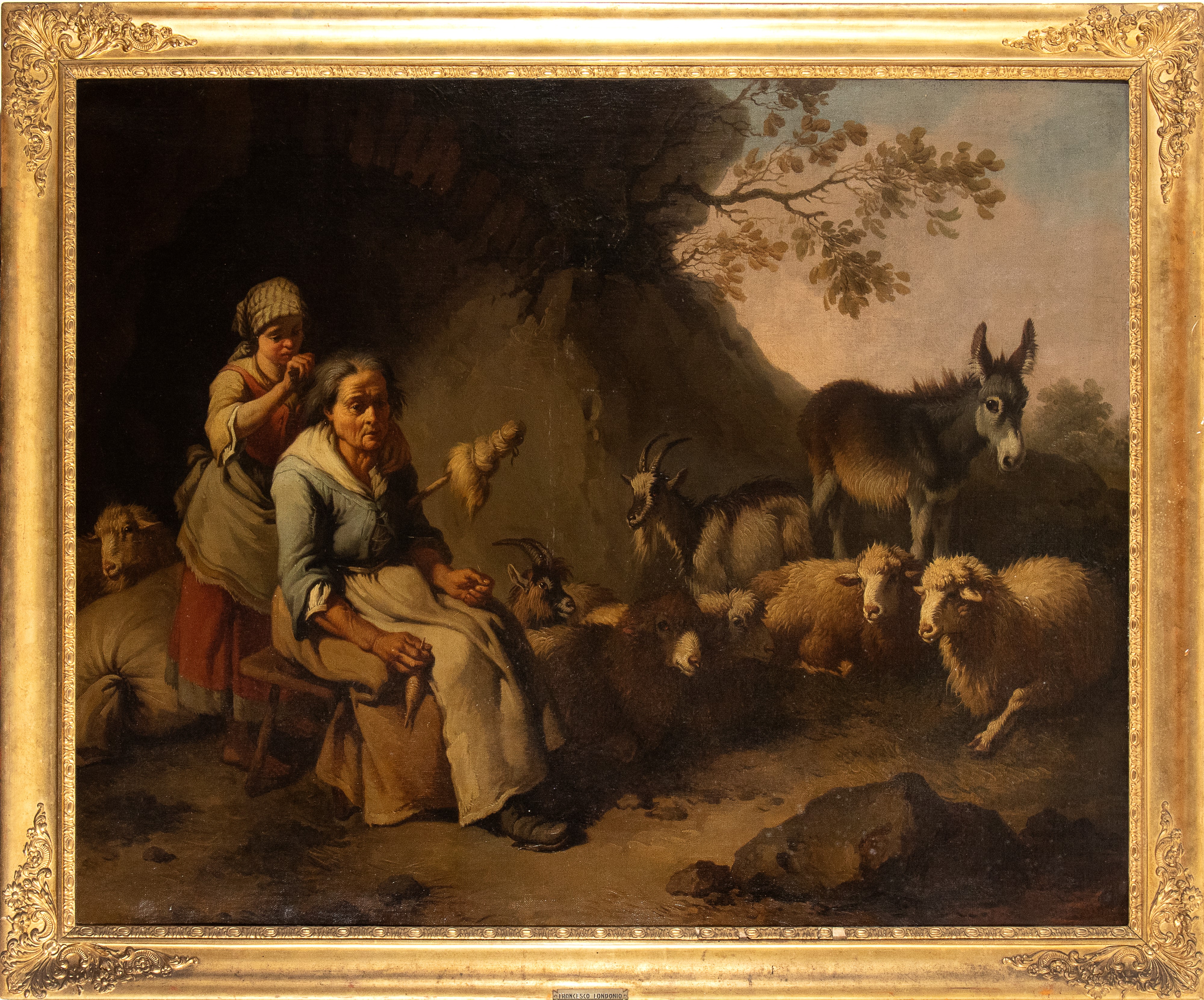 Contadini con bestiame