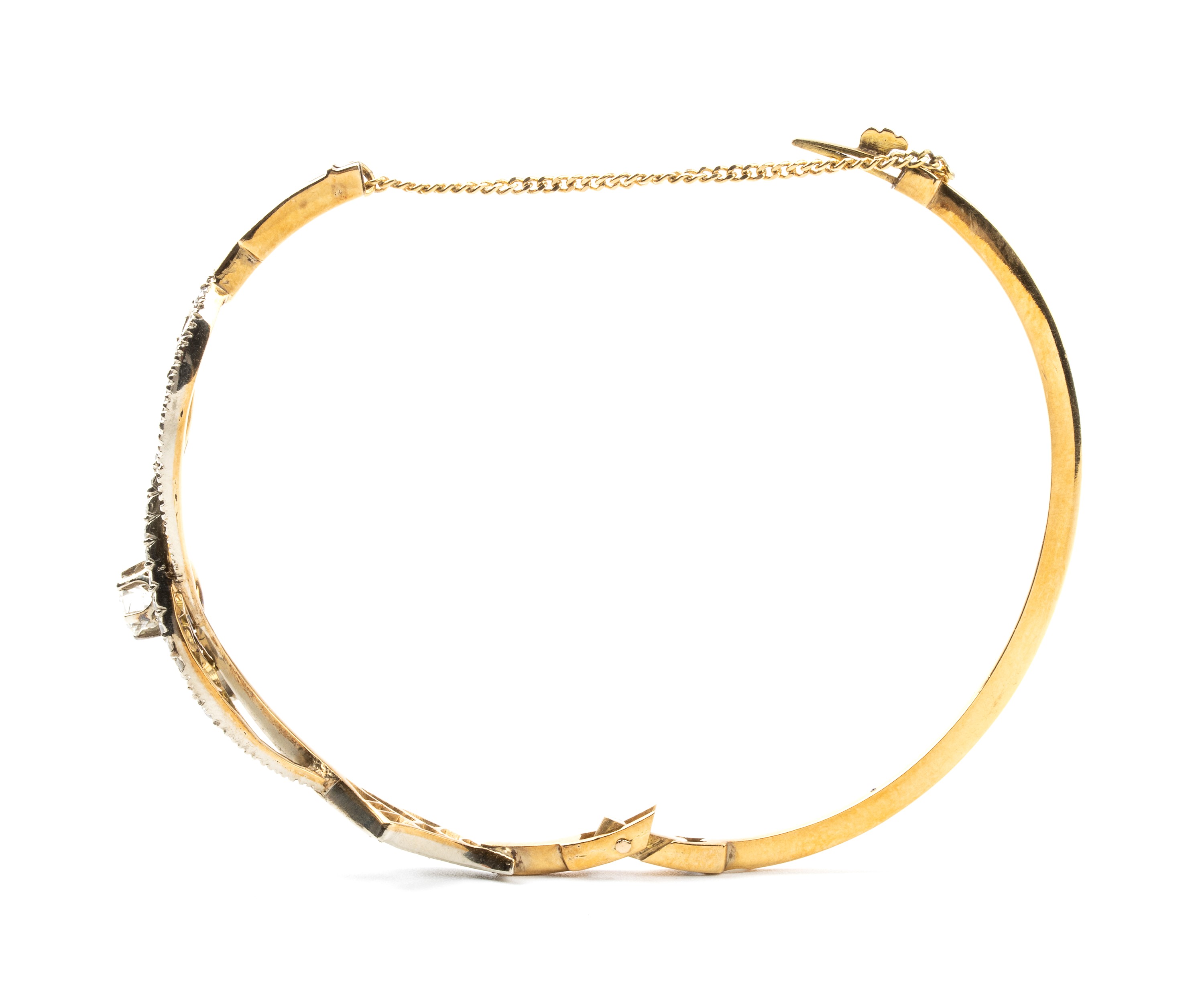 Bracciale a cerchio rigido con diamanti