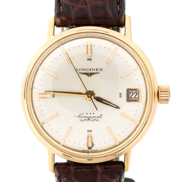 LONGINES - Conquest: gold wristwatch