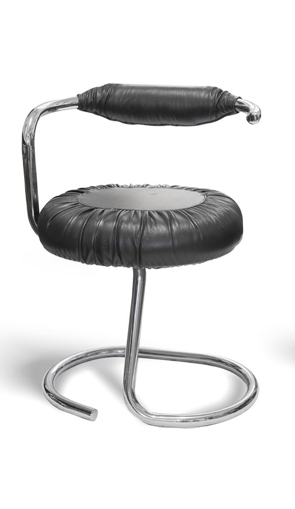 Set of 8 Black Cobra Chairs