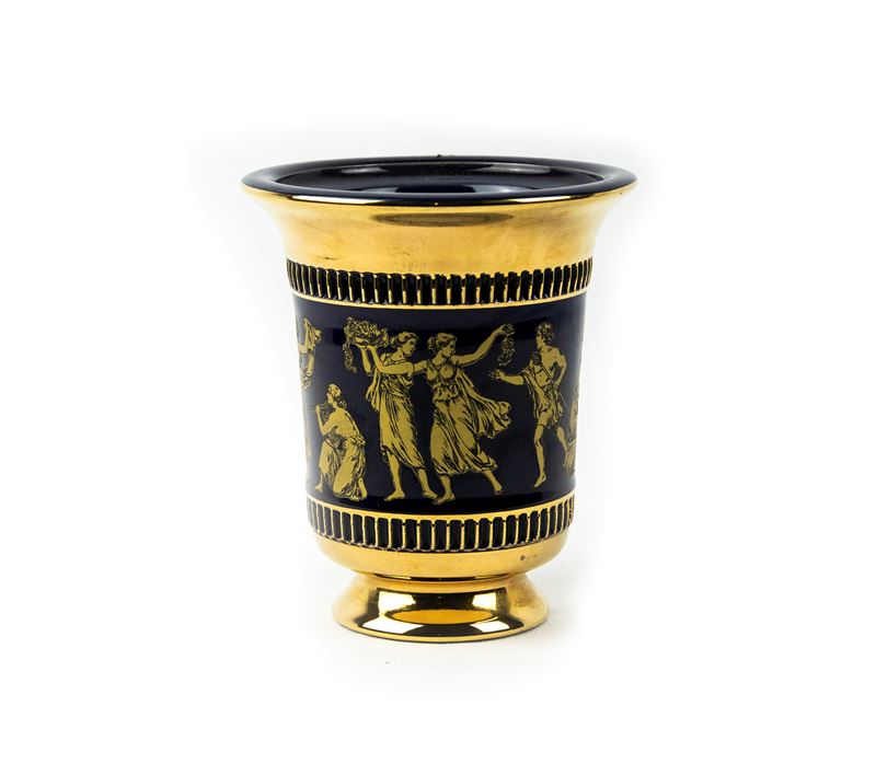 Piccolo Vaso Dorato e Blu