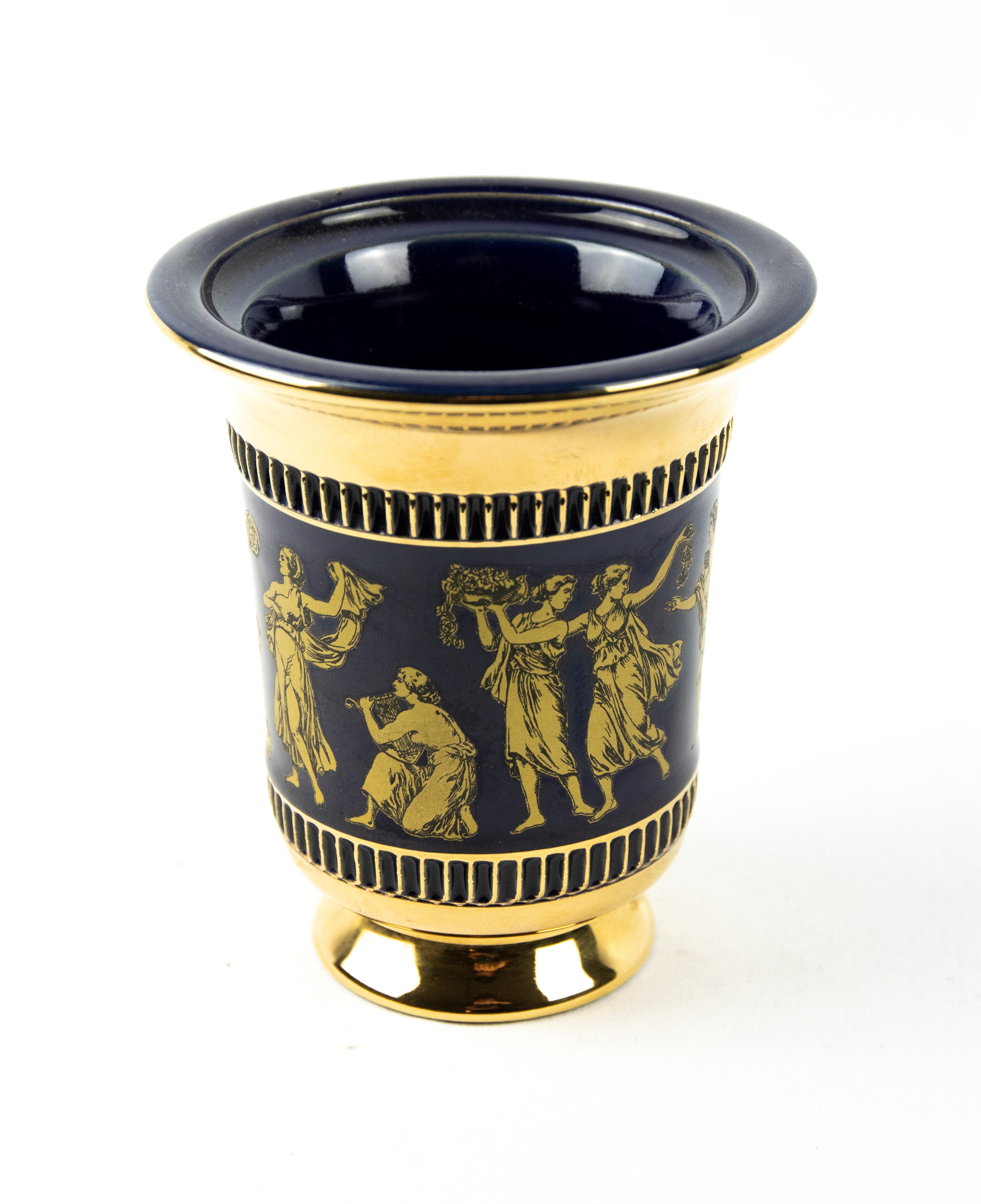 Piccolo Vaso Dorato e Blu