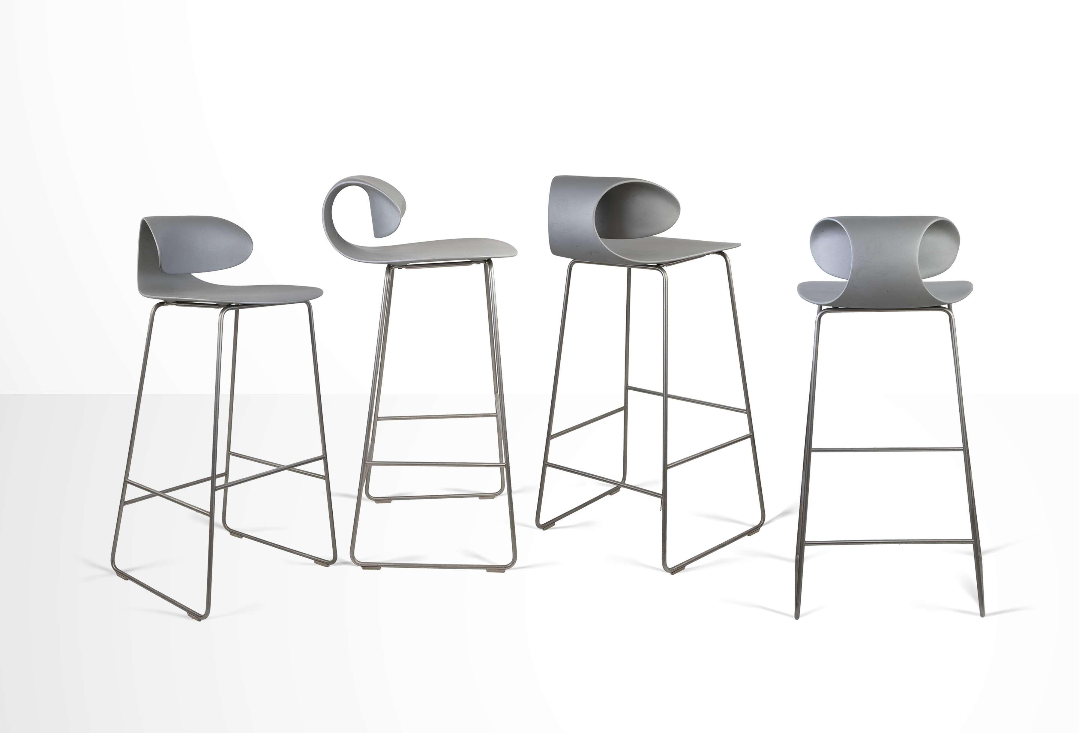 Set di 9 Panche Maxima Grigie