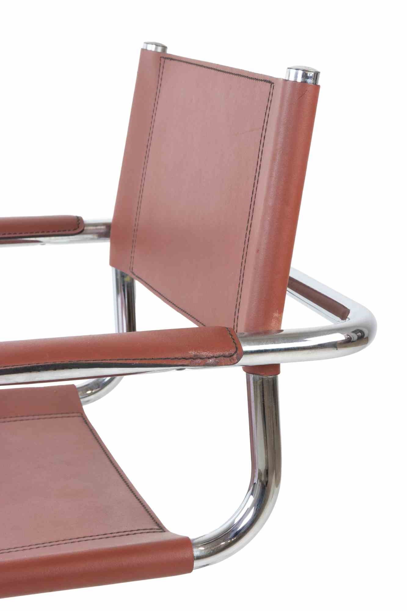 Set di 4 Sedie Vintage S34 Cognac