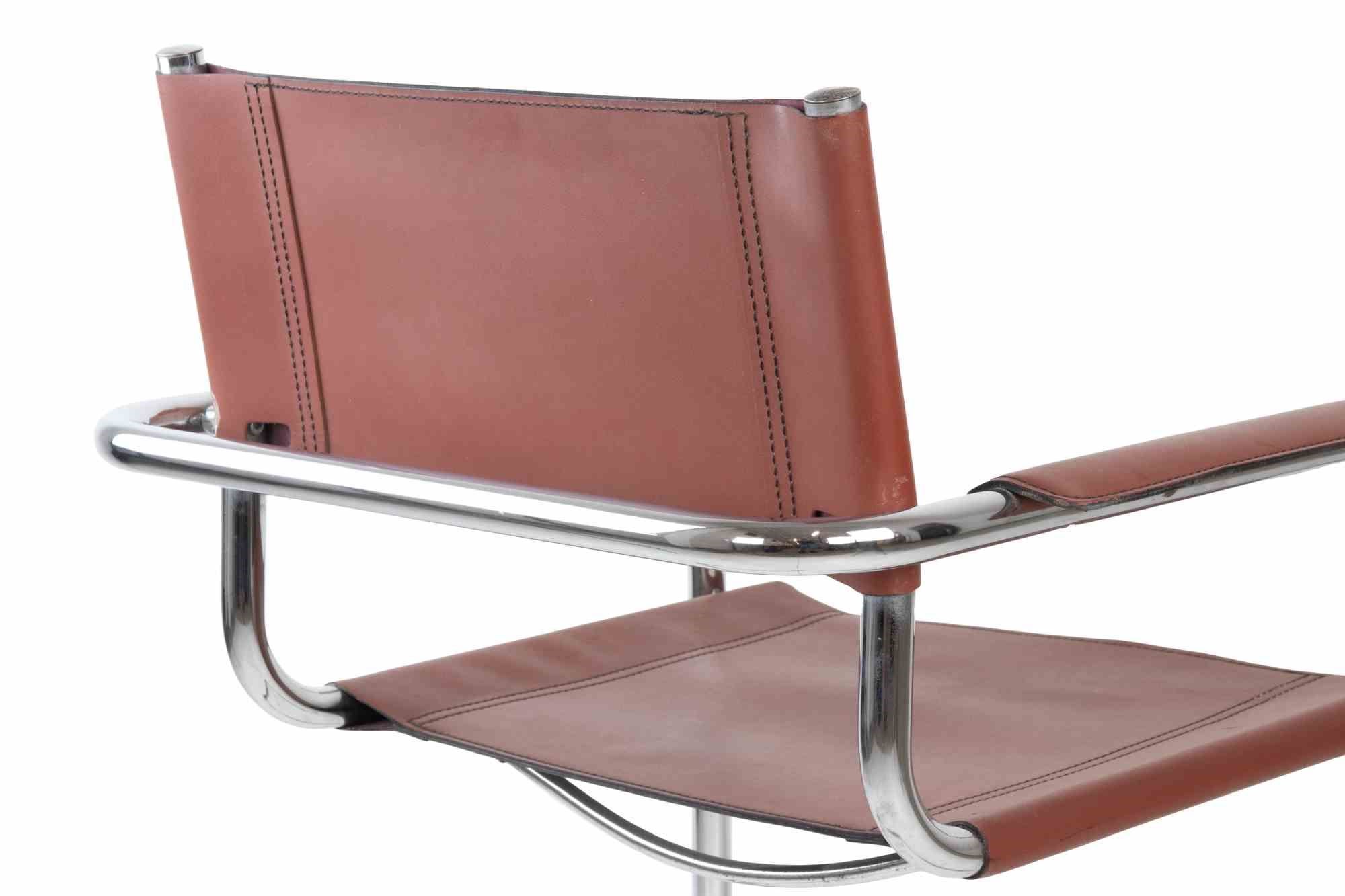 Set di 4 Sedie Vintage S34 Cognac