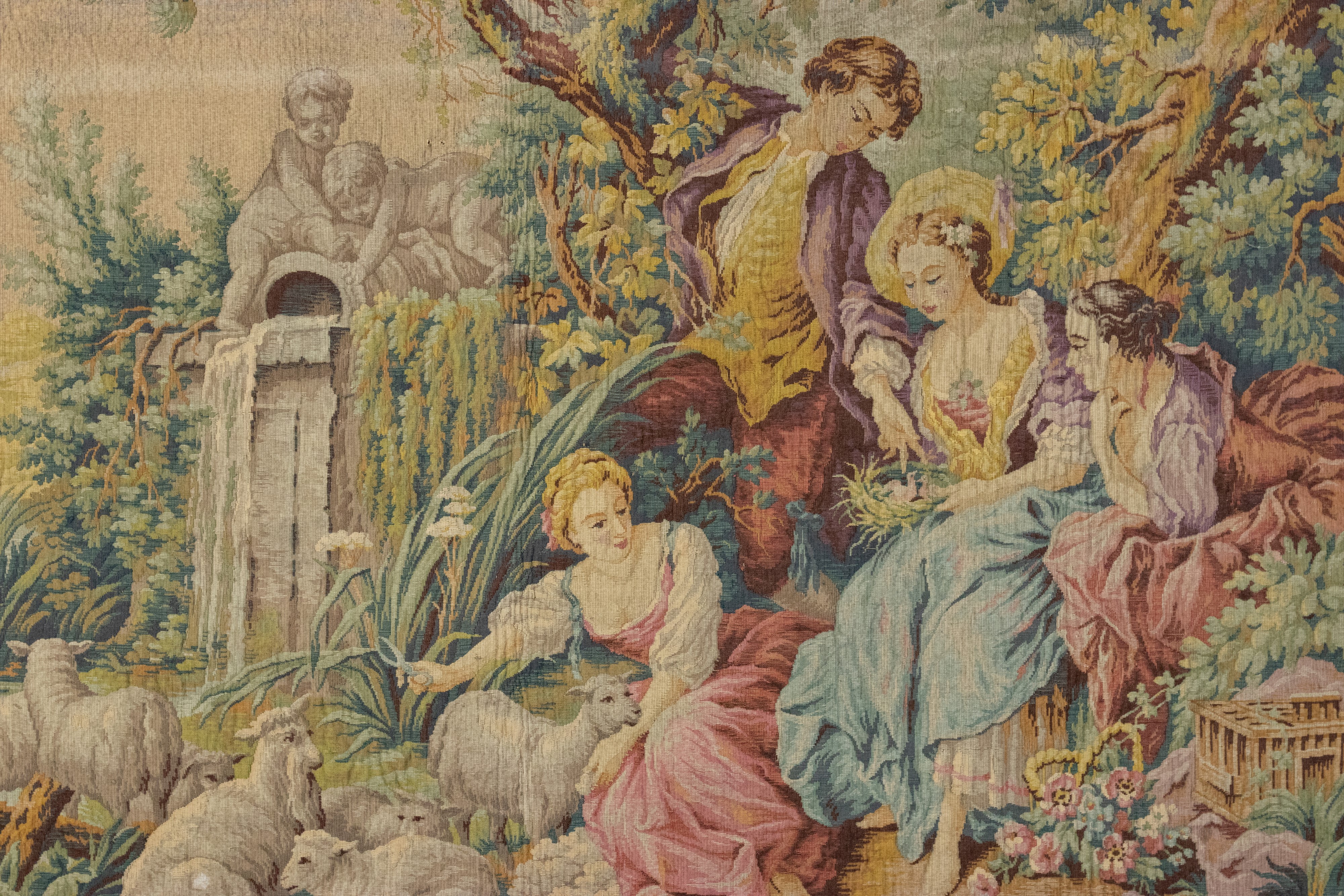 Arazzo D'epoca con Scena Bucolica
