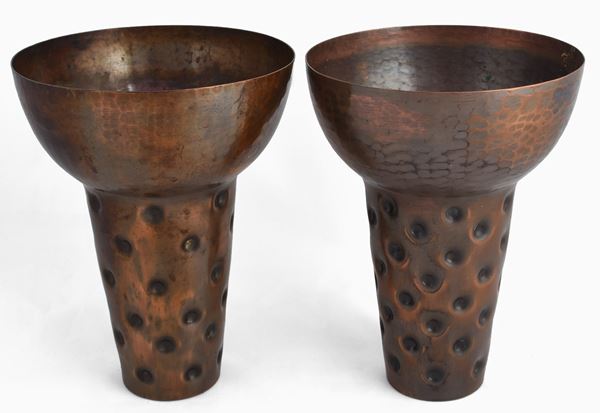 Pair of Copper Vases