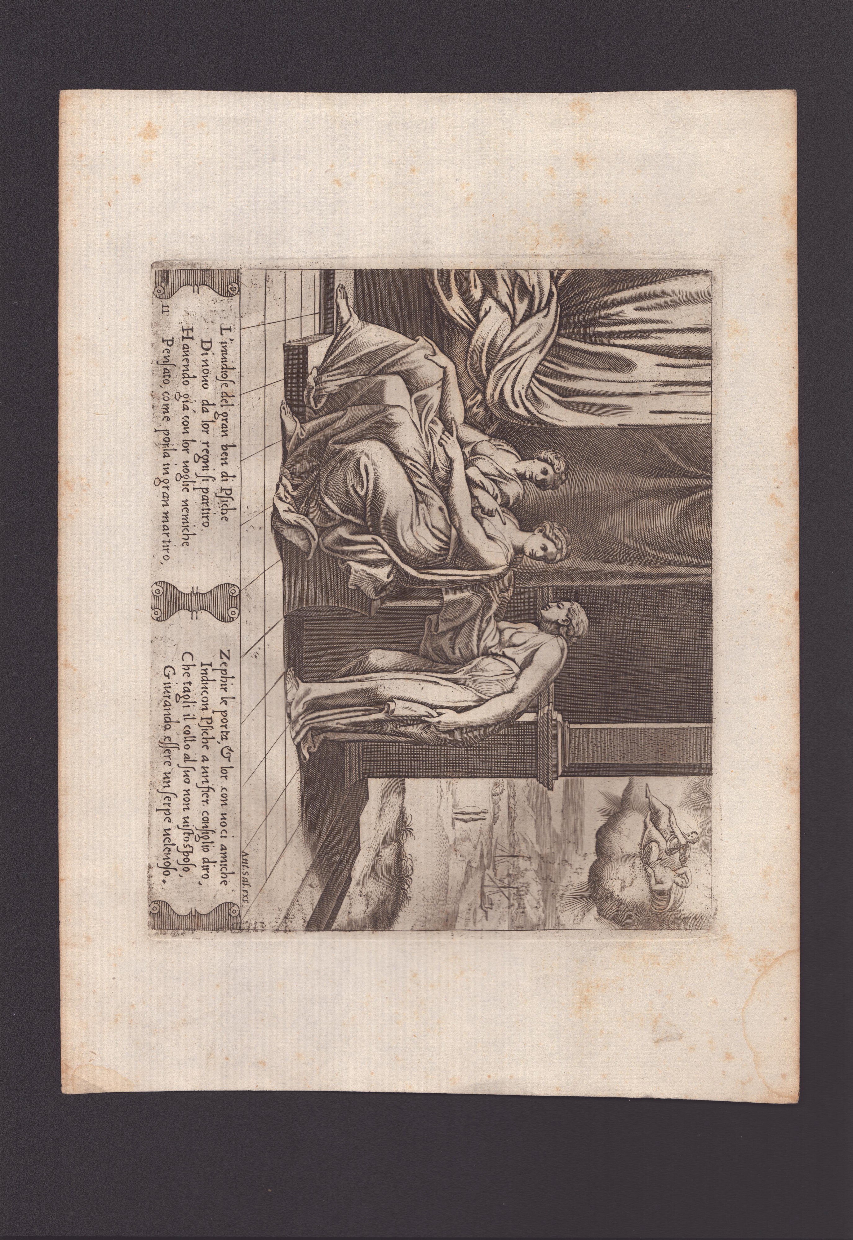 Agostino Veneziano (agostino dei Musi), Maestro del Dado (1530-1560 Fl.) - Storia di Cupido e Psi...