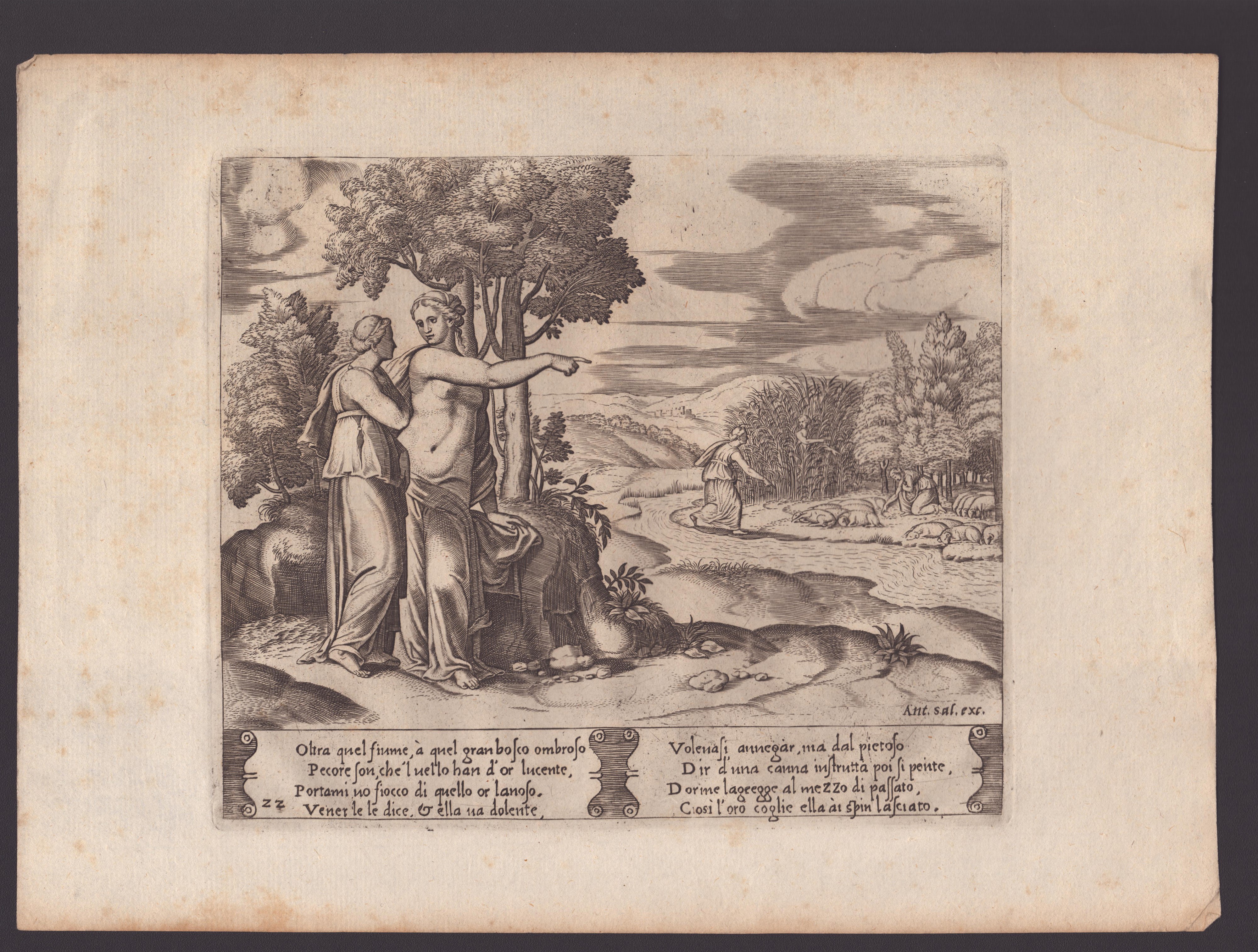 Agostino Veneziano (agostino dei Musi), Maestro del Dado (1530-1560 Fl.) - Storia di Cupido e Psi...