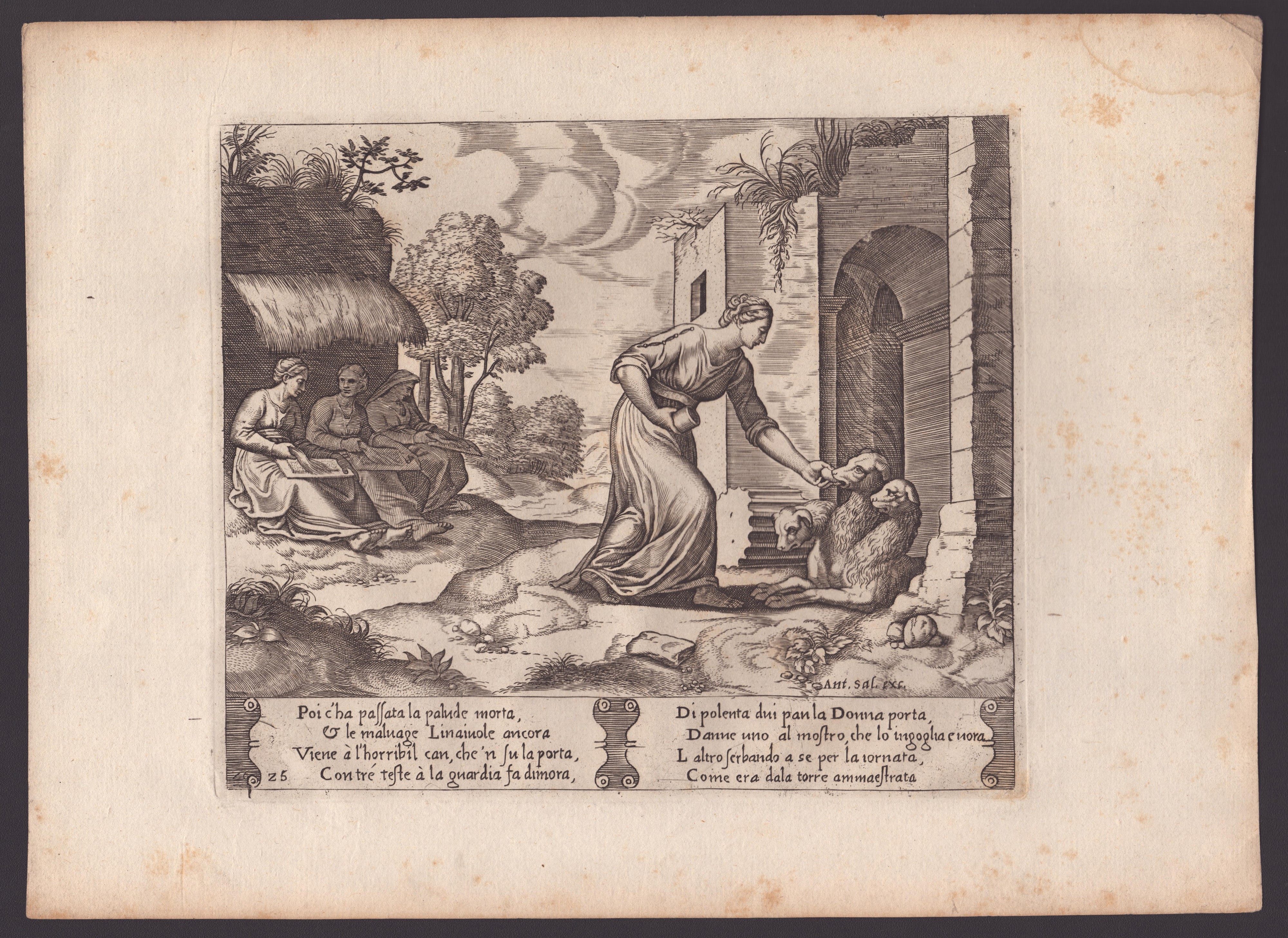Agostino Veneziano (agostino dei Musi), Maestro del Dado (1530-1560 Fl.) - Storia di Cupido e Psi...