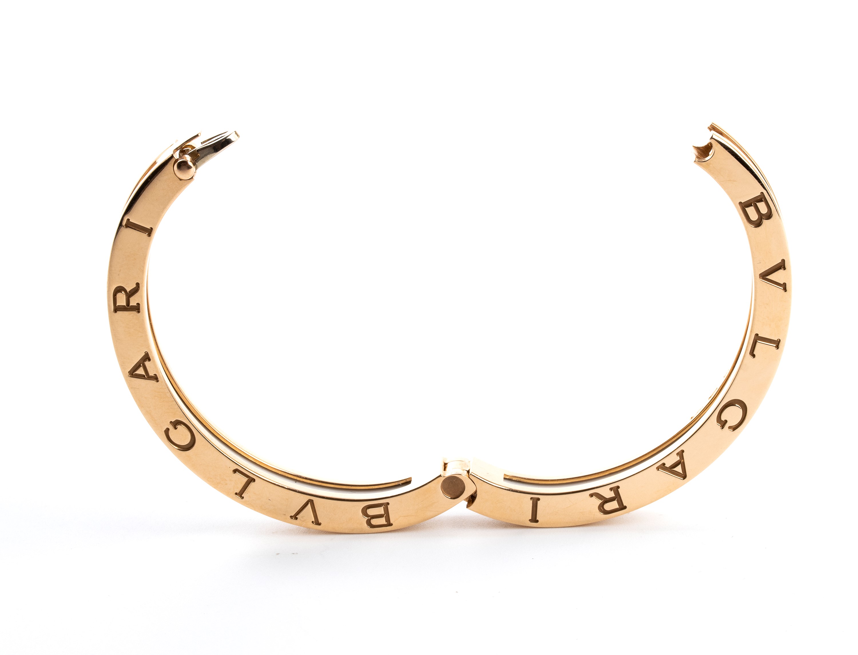 Collezione B.zero1: bracciale rigido in oro e ceramica