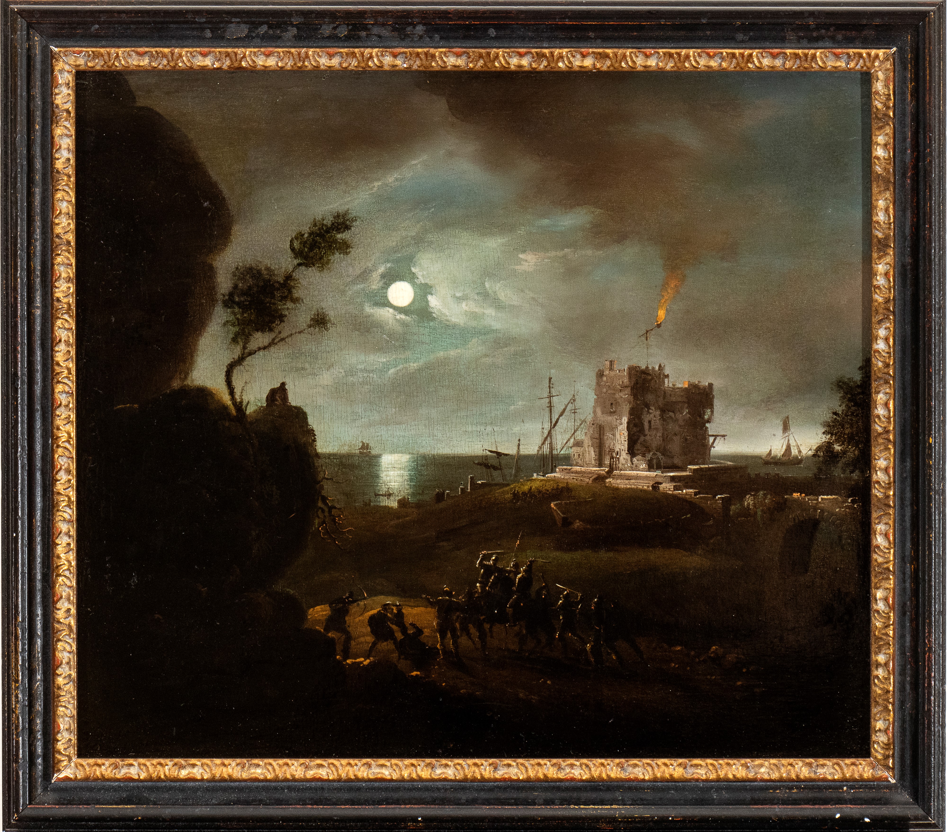 Combattimento al chiaro di luna nei pressi di un faro