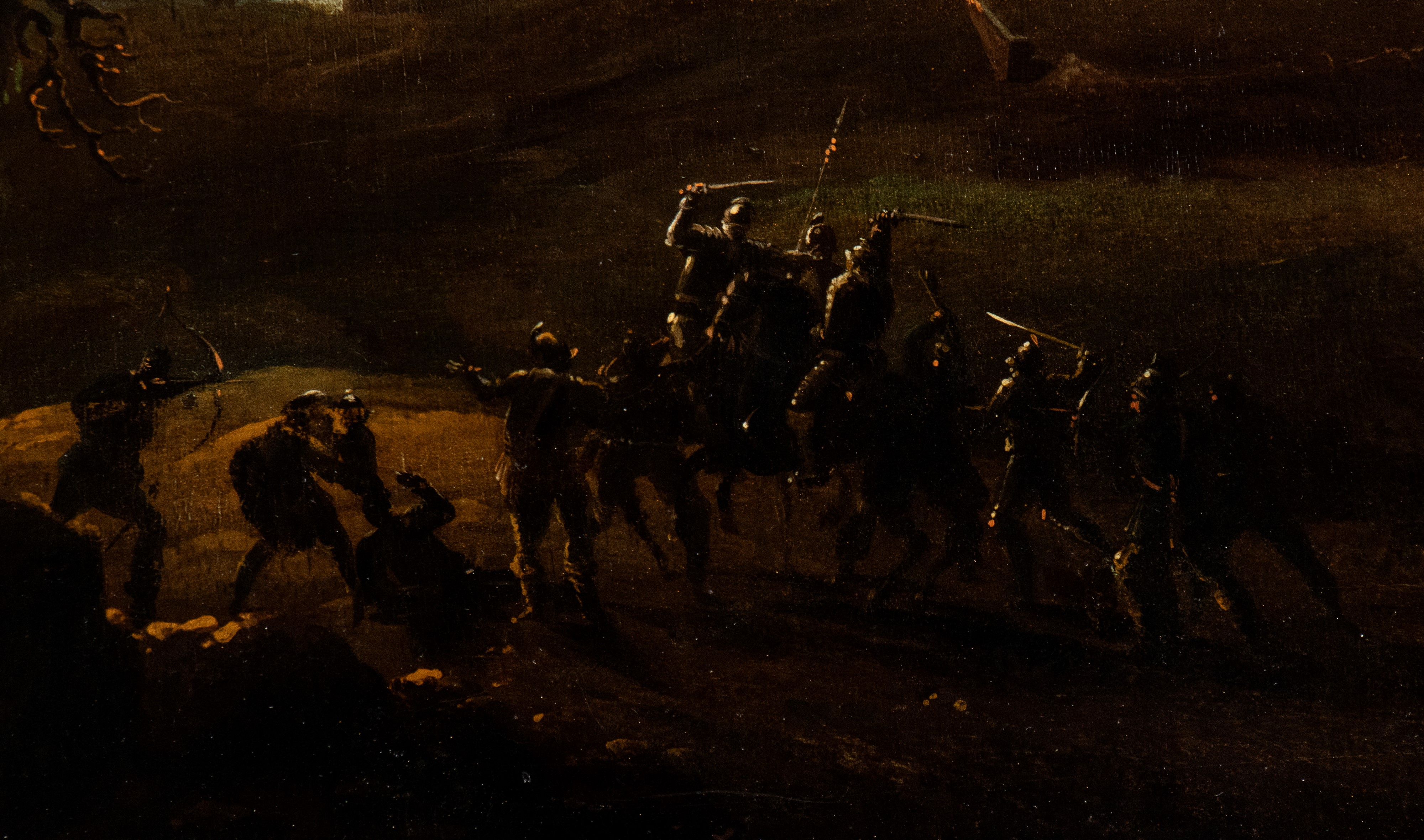 Artista Nordico Attivo in Italia, Prima Metà XVII Secolo - Combattimento al Chiaro di Luna nei Pr...