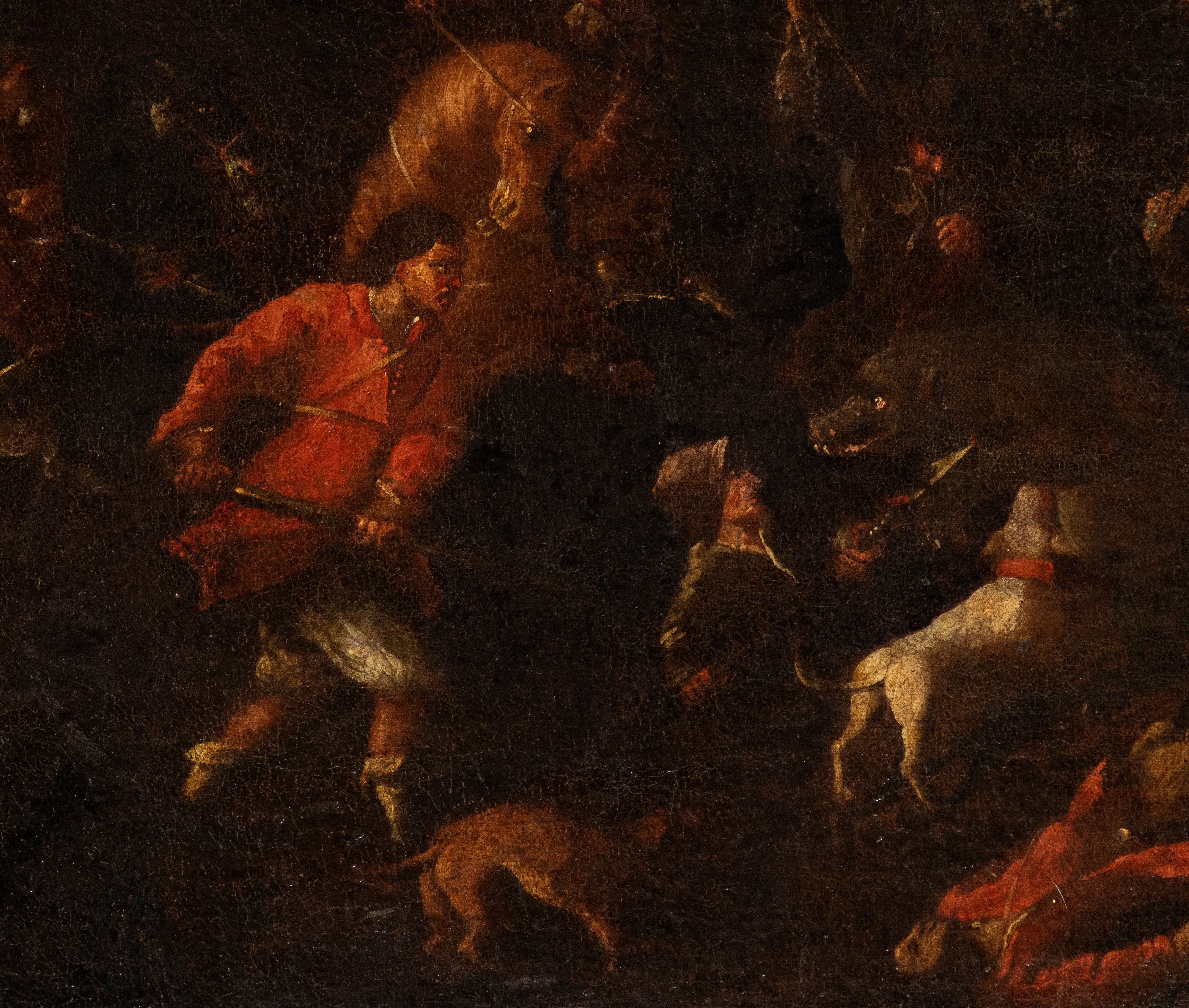 Artista Fiammingo, XVII Secolo - Paesaggio con Scena di Caccia
