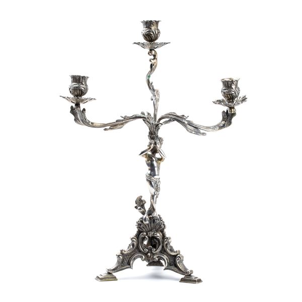 Solid silver candelabra