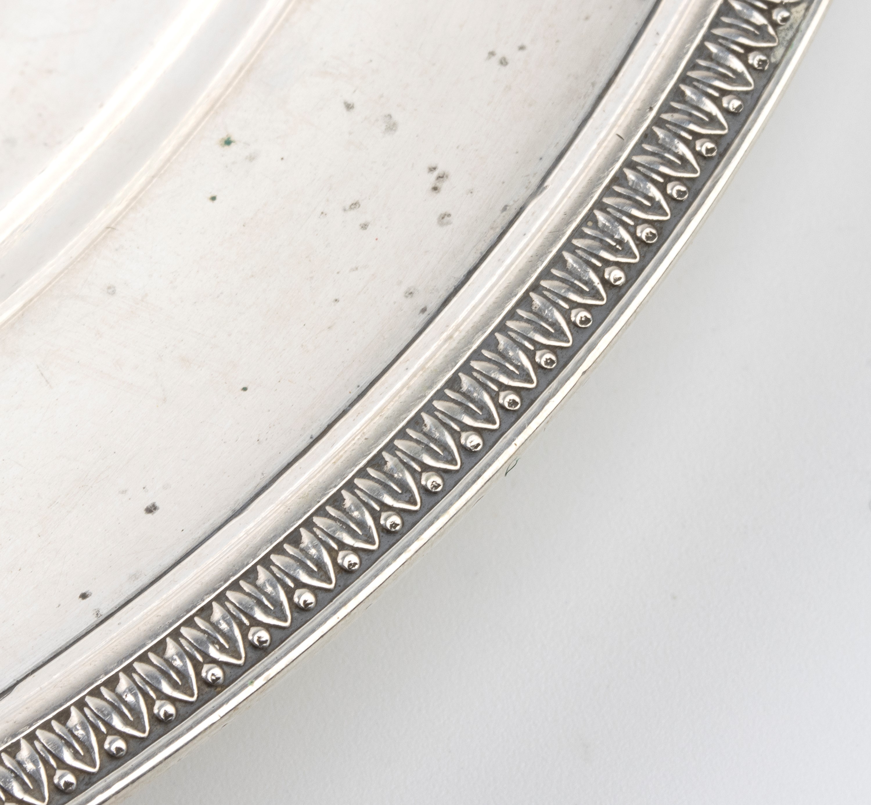 Anonimo, Piatto italiano in argento, stile Impero, punzonato