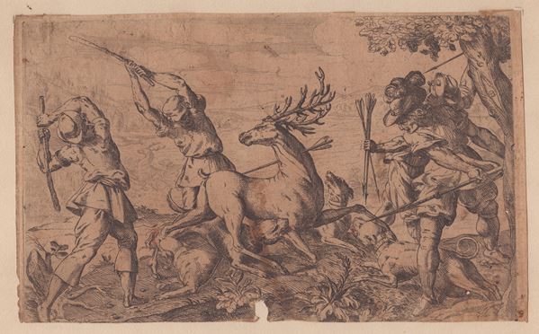 Odoardo Fialetti - Deer hunting