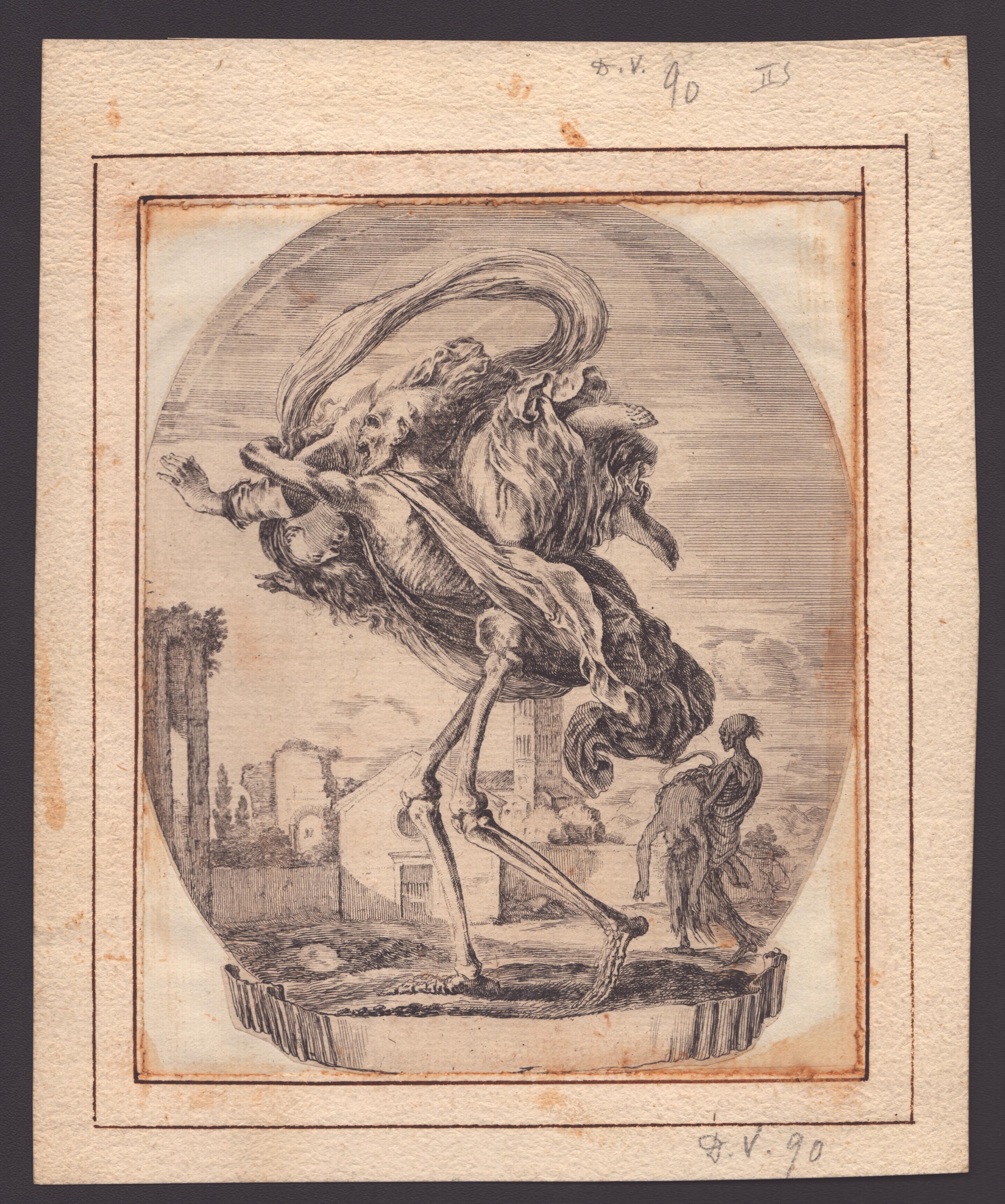 Stefano della Bella - La Morte con un Bambino | la Morte con una Giovane Donna | la Morte e un An...