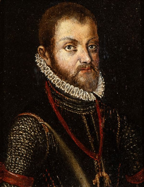 Artista fiammingo, seconda met&#224; XVI secolo - Portrait of Philip II of Spain