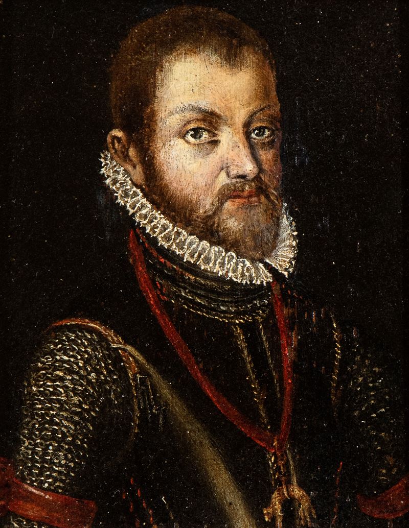 Artista Fiammingo, Seconda Metà XVI Secolo - Ritratto di Filippo II di Spagna