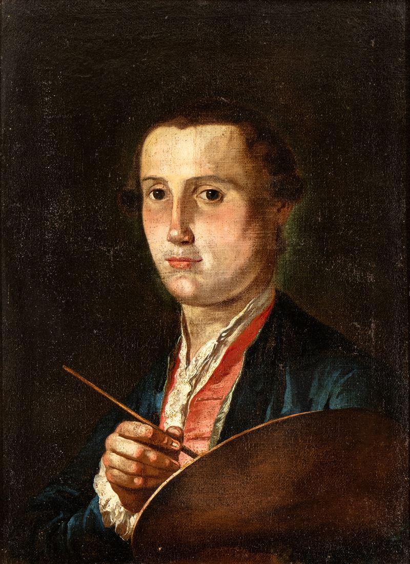 Artista Veronese, XVIII Secolo - Autoritratto di Pittore