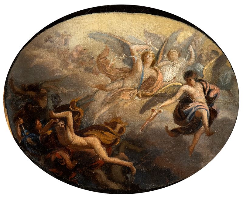 Artista Anonimo, XVIII Secolo - La Caduta degli Angeli Ribelli