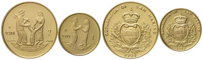 San Marino. 1 e 2 Scudi 1994, Dittico. Au 900 (9,67 G)