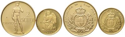 San Marino. 1 e 2 Scudi 1997, Dittico. Au 900 (9,67 G)