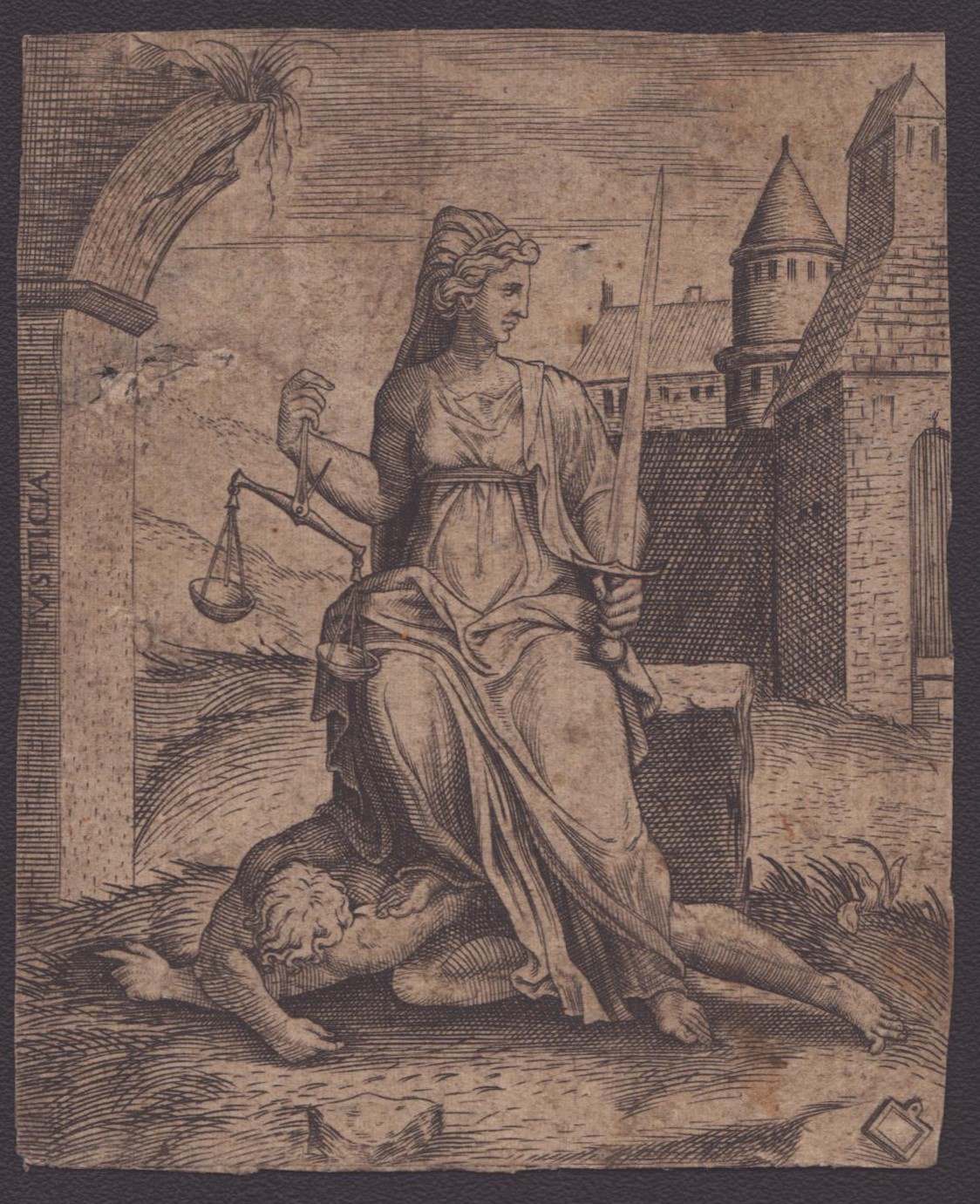 Marcantonio Raimondi - Giustizia | Servitù