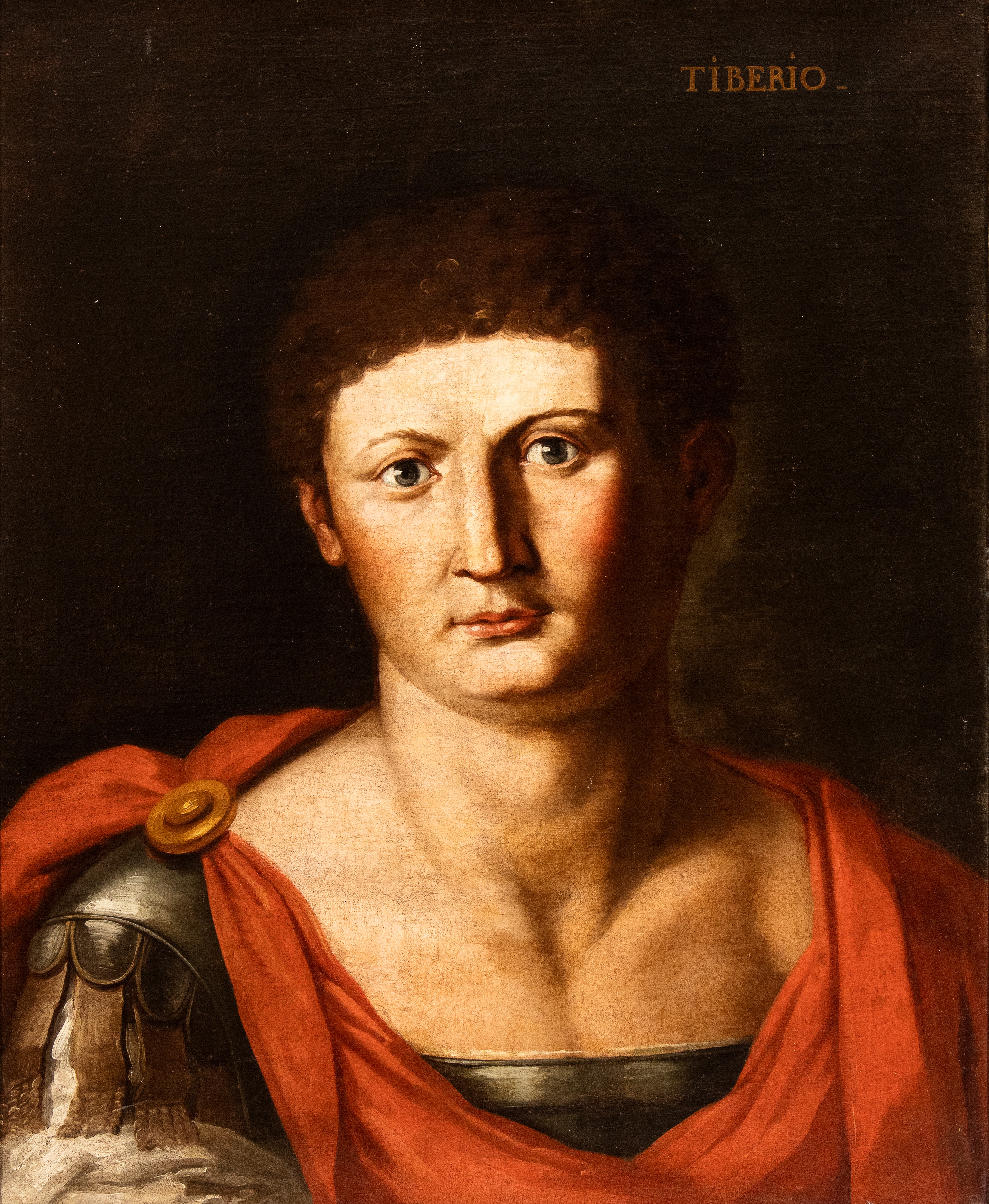 a) Ritratto di Augusto; b) Ritratto di Tiberio. Coppia di dipinti