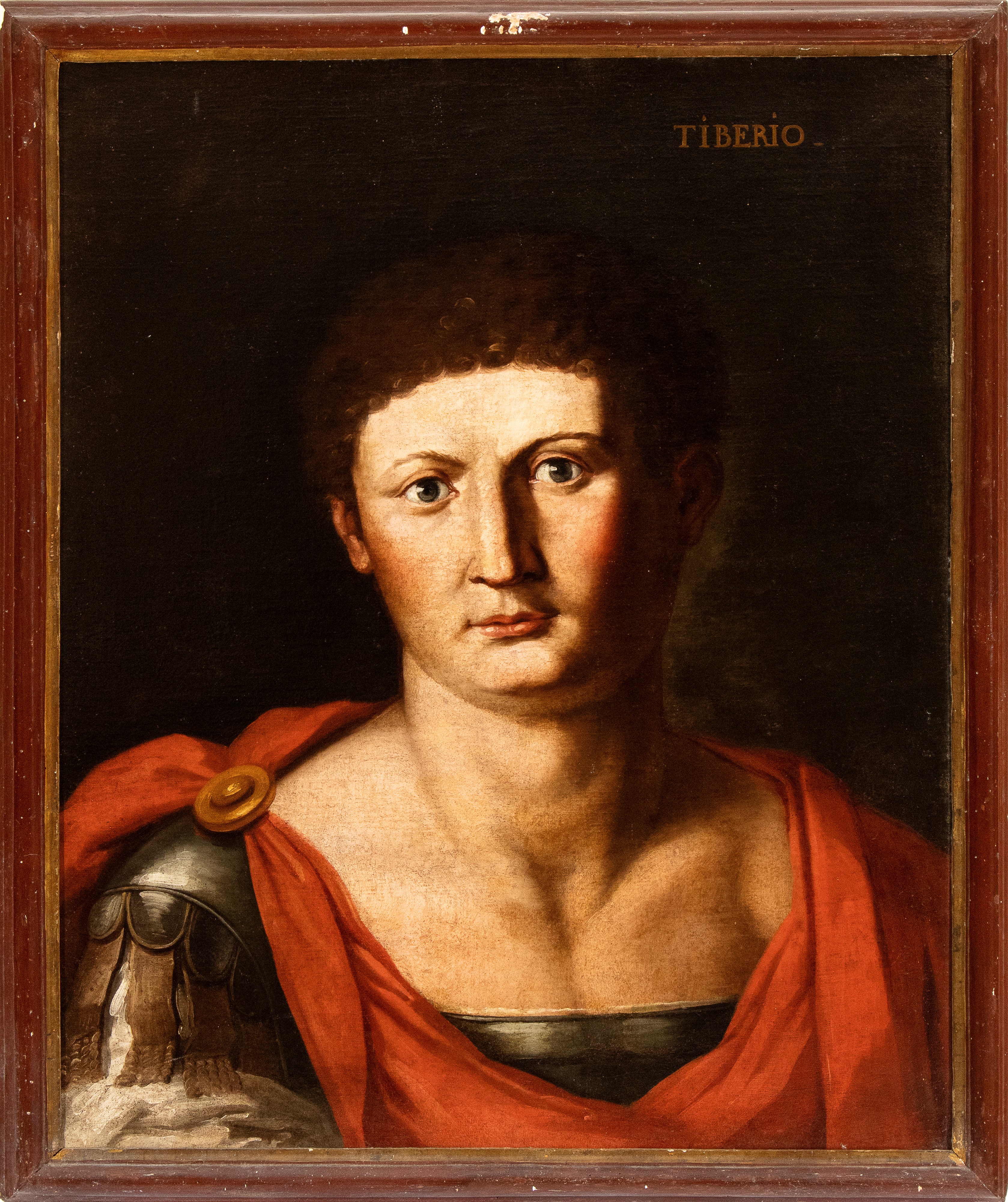 a) Ritratto di Augusto; b) Ritratto di Tiberio. Coppia di dipinti