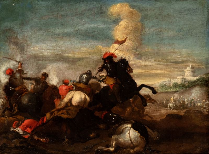 Jacques Courtois il Borgognone - Scontro di Cavallerie