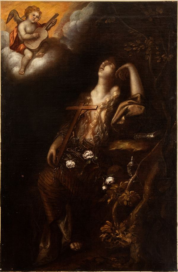 Artista lombardo, XVII secolo - Penitent Magdalene