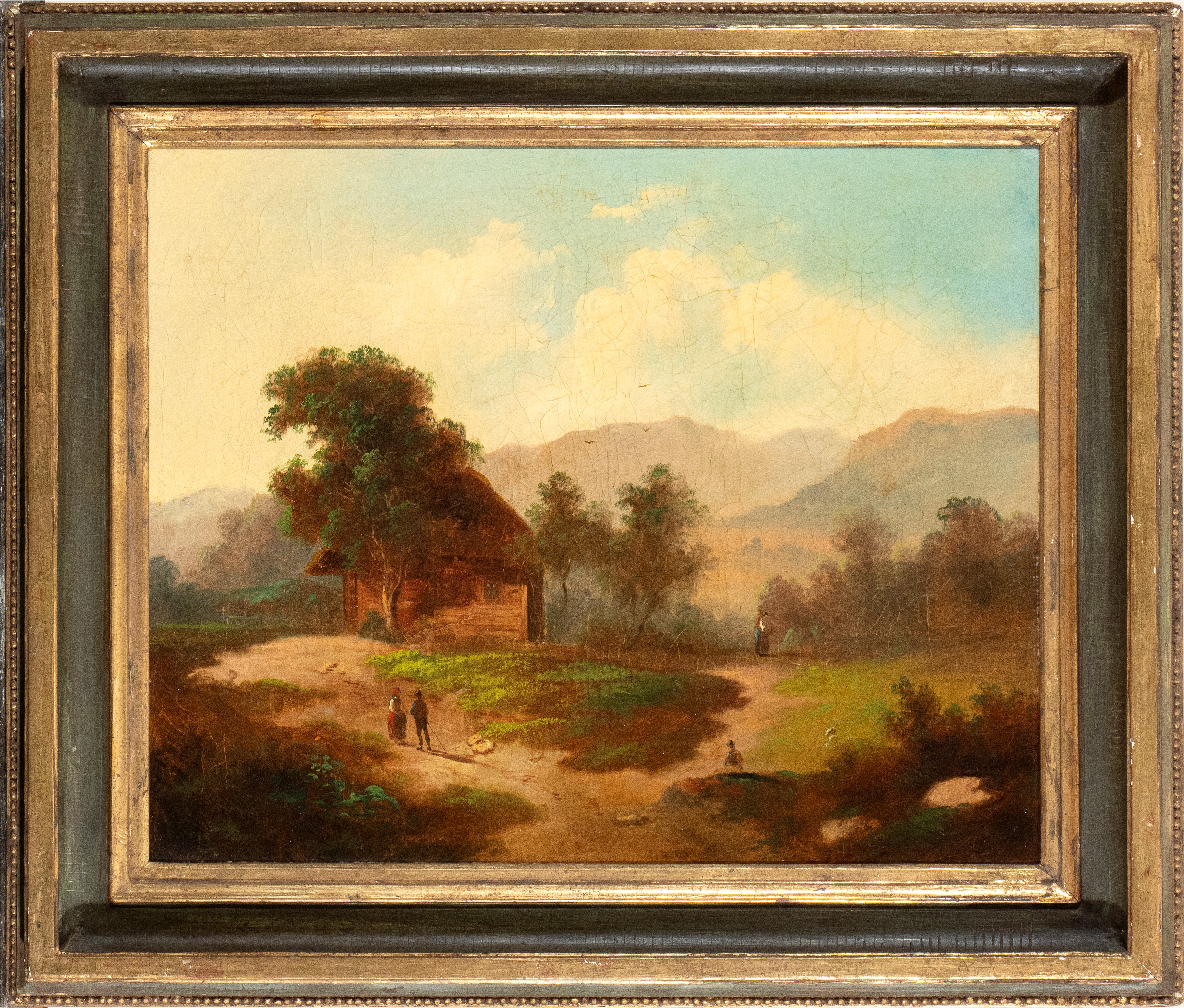 Artista XIX Secolo - Paesaggio con Figure