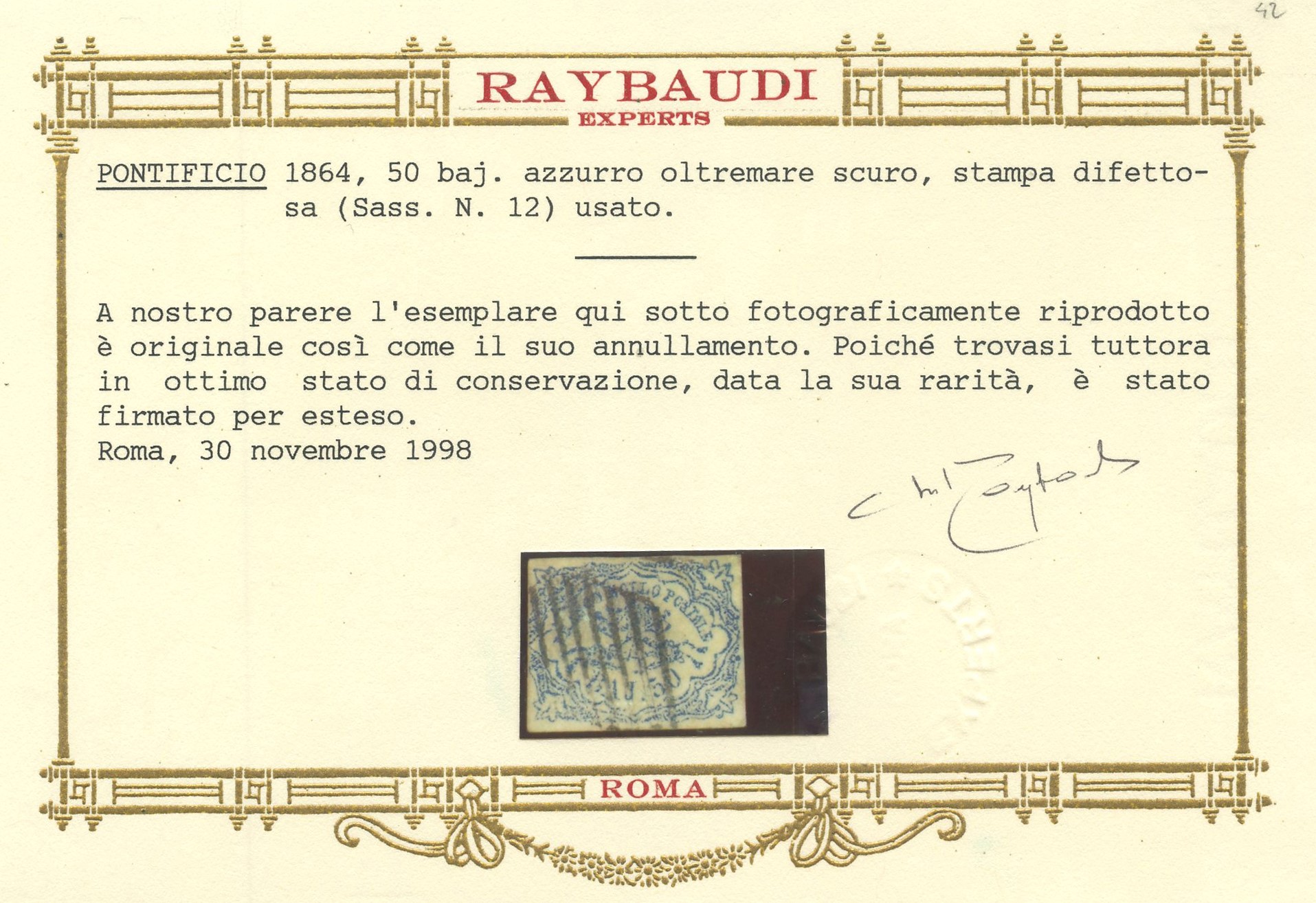Pontificio - 50 Baj. Stampa Difettosa