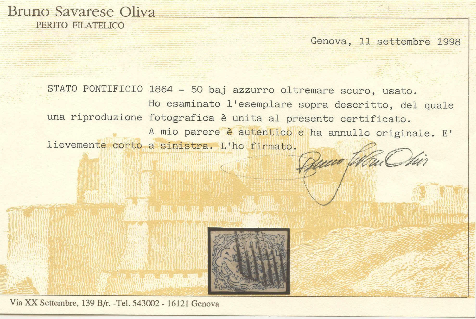 Pontificio - 50 Baj. Stampa Difettosa