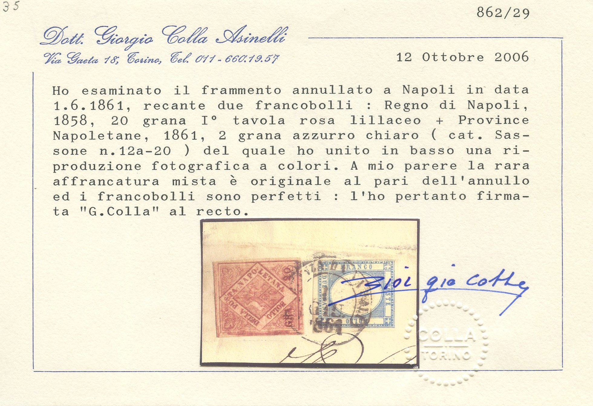 Napoli - Affrancatura Mista con le Prov. Napoletane