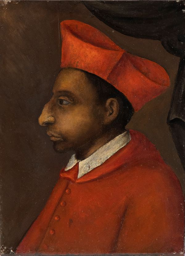 Artista lombardo, prima met&#224; XVII secolo - Portrait of Saint Charles Borromeo