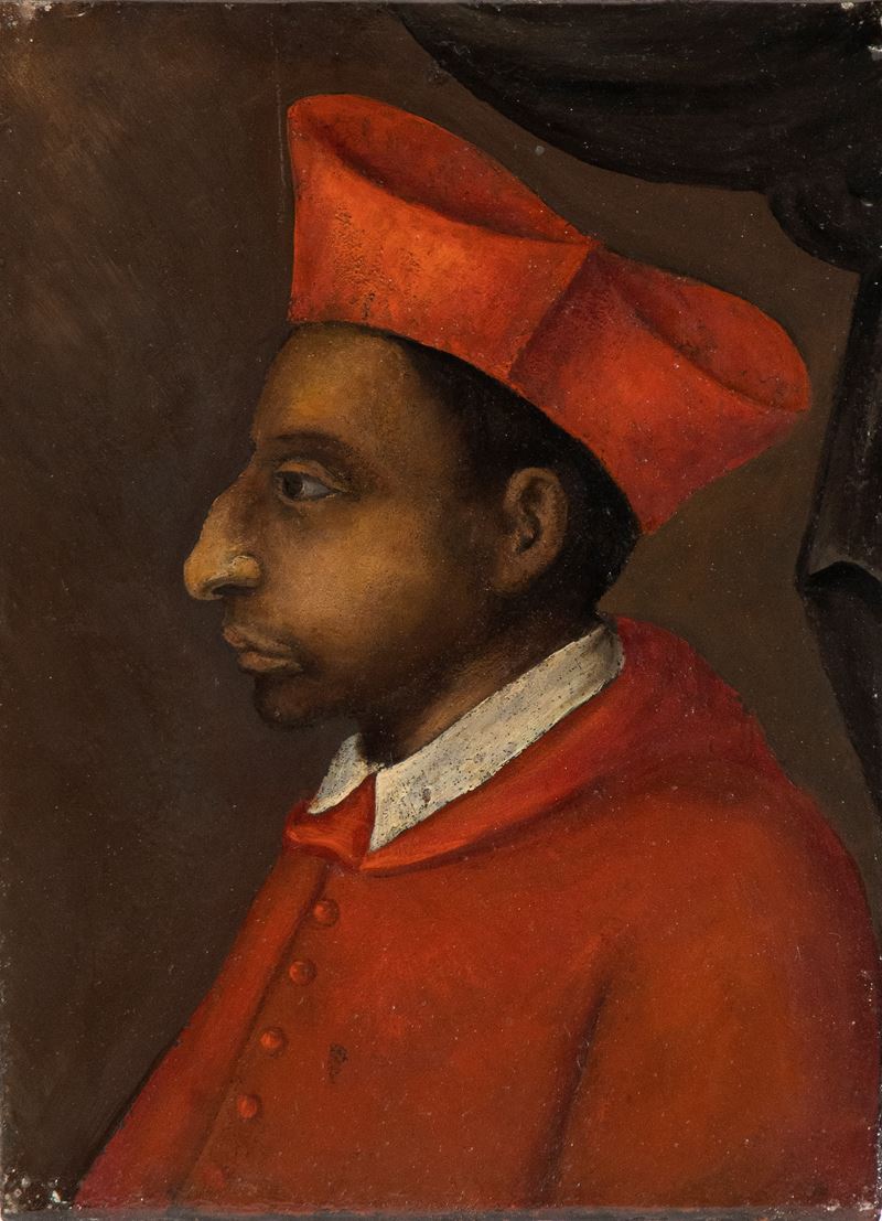 Artista Lombardo, Prima Metà XVII Secolo - Ritratto di San Carlo Borromeo